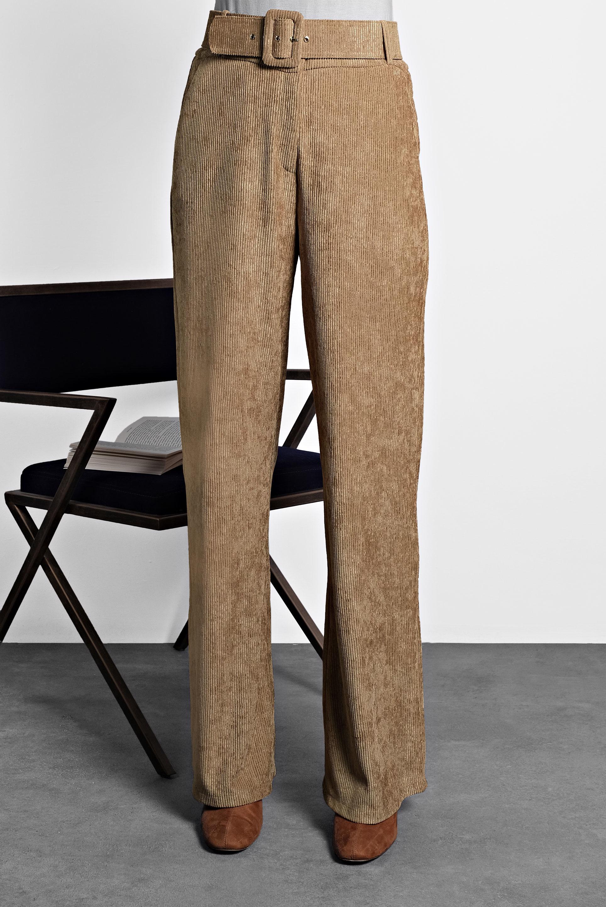 Tesettür giyim KAHVE FİTİLLİ KADİFE PANTOLON 70026