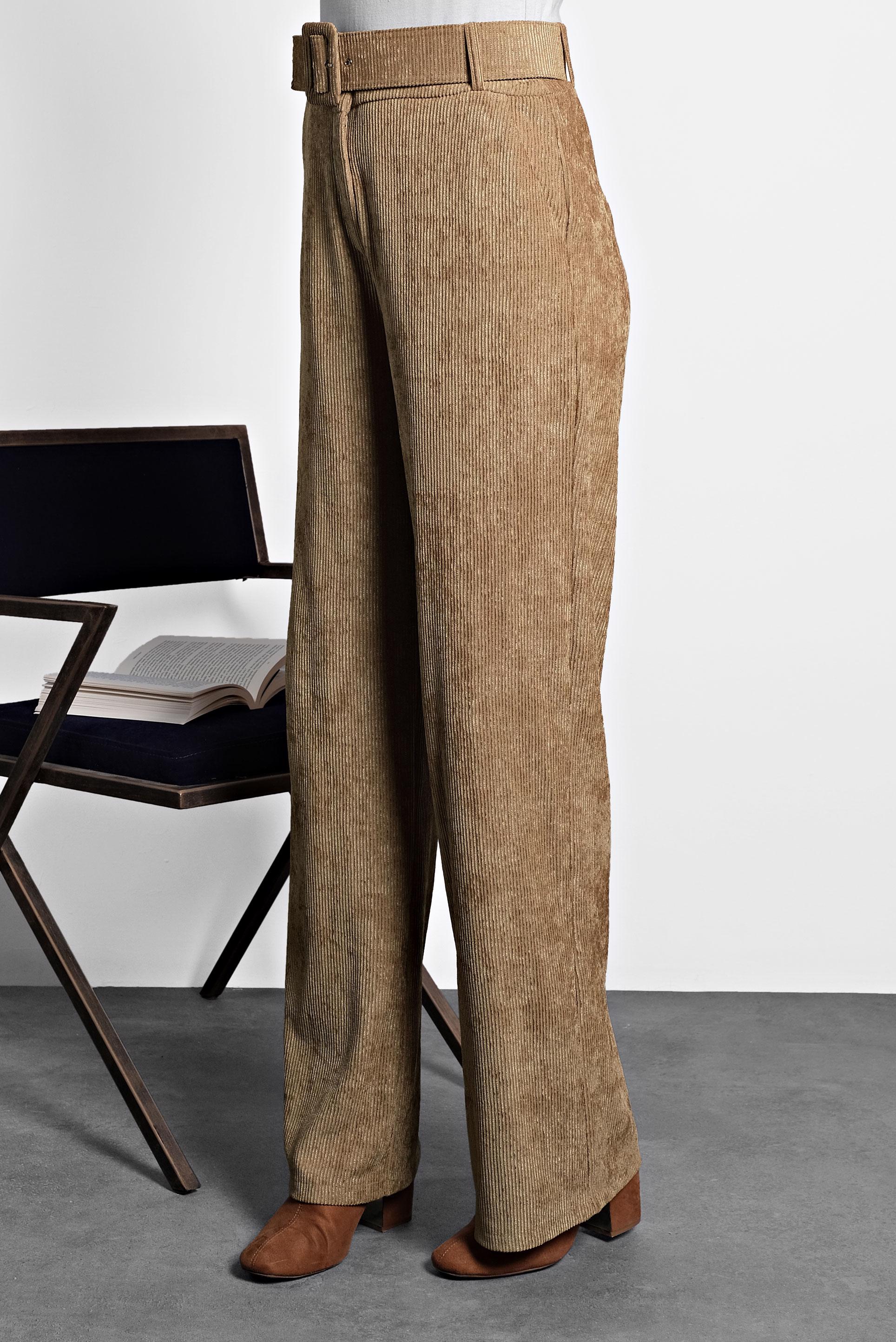 Tesettür giyim KAHVE FİTİLLİ KADİFE PANTOLON 70026