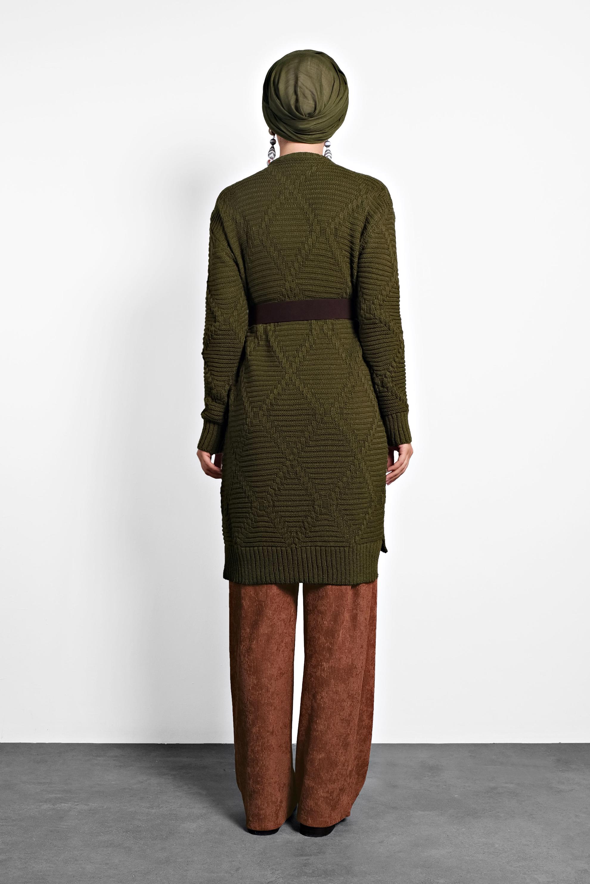 Tesettür giyim TURUNCU FİTİLLİ KADİFE PANTOLON 70026