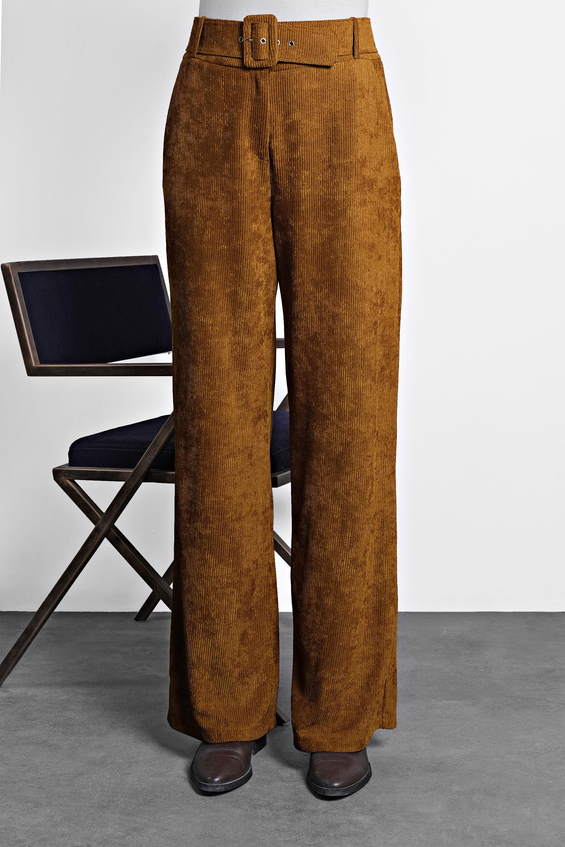 Tesettür giyim TABA FİTİLLİ KADİFE PANTOLON 70026