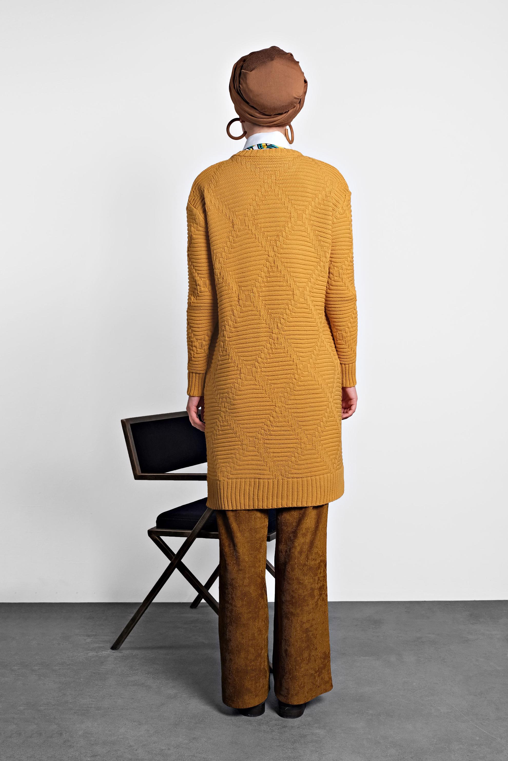 Tesettür giyim TABA FİTİLLİ KADİFE PANTOLON 70026