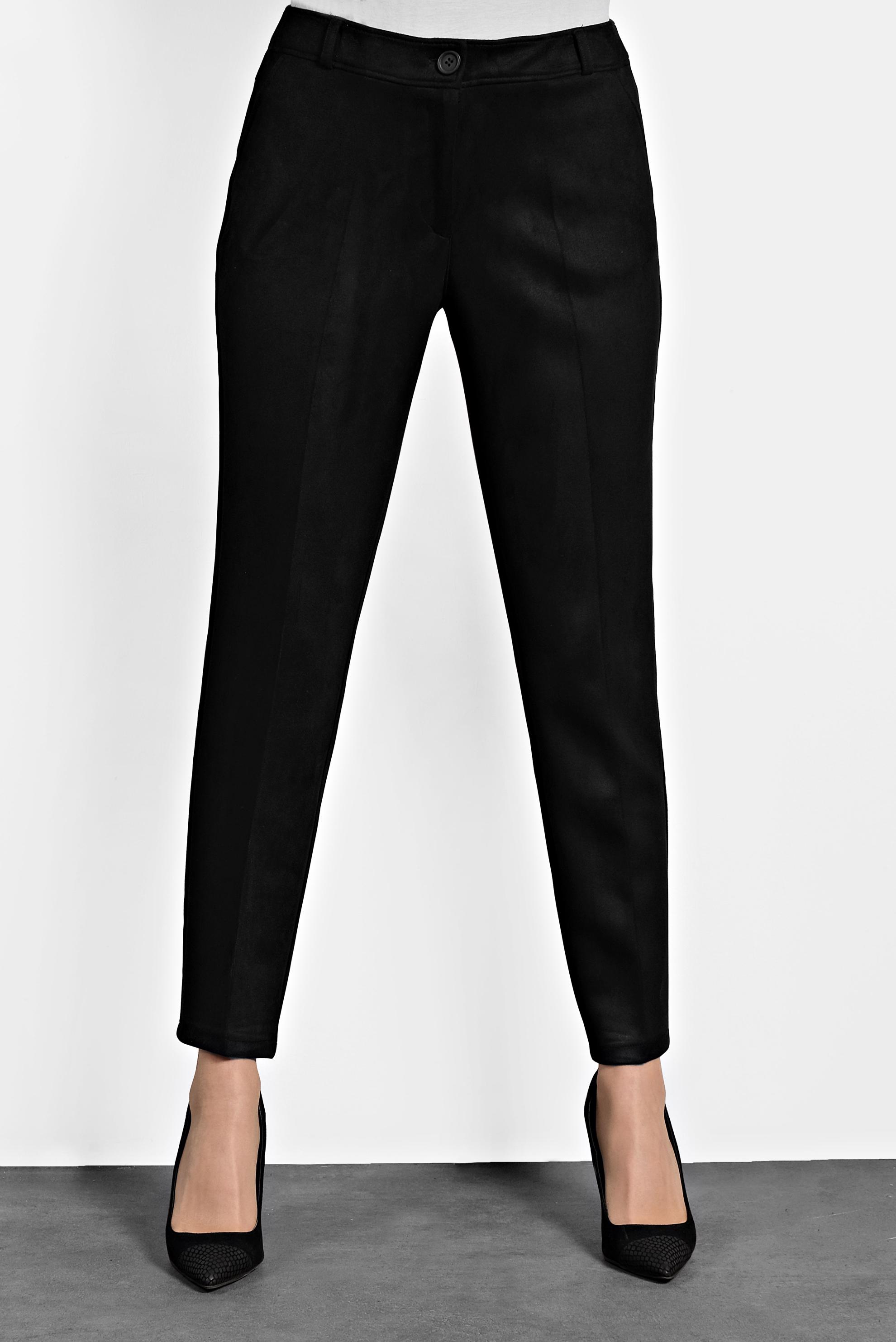 Tesettür giyim SİYAH YÜKSEK BEL SÜET PANTOLON 70032