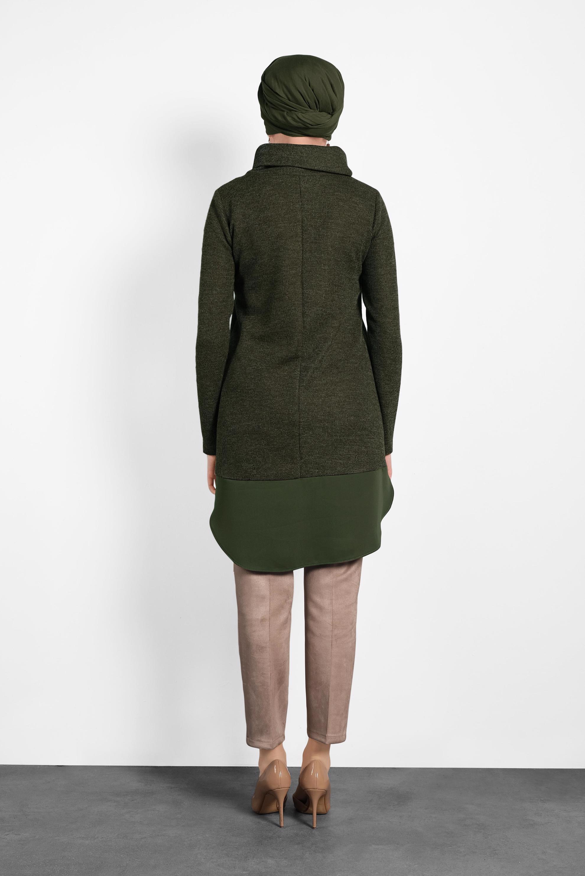 Tesettür giyim VİZON YÜKSEK BEL SÜET PANTOLON 70032