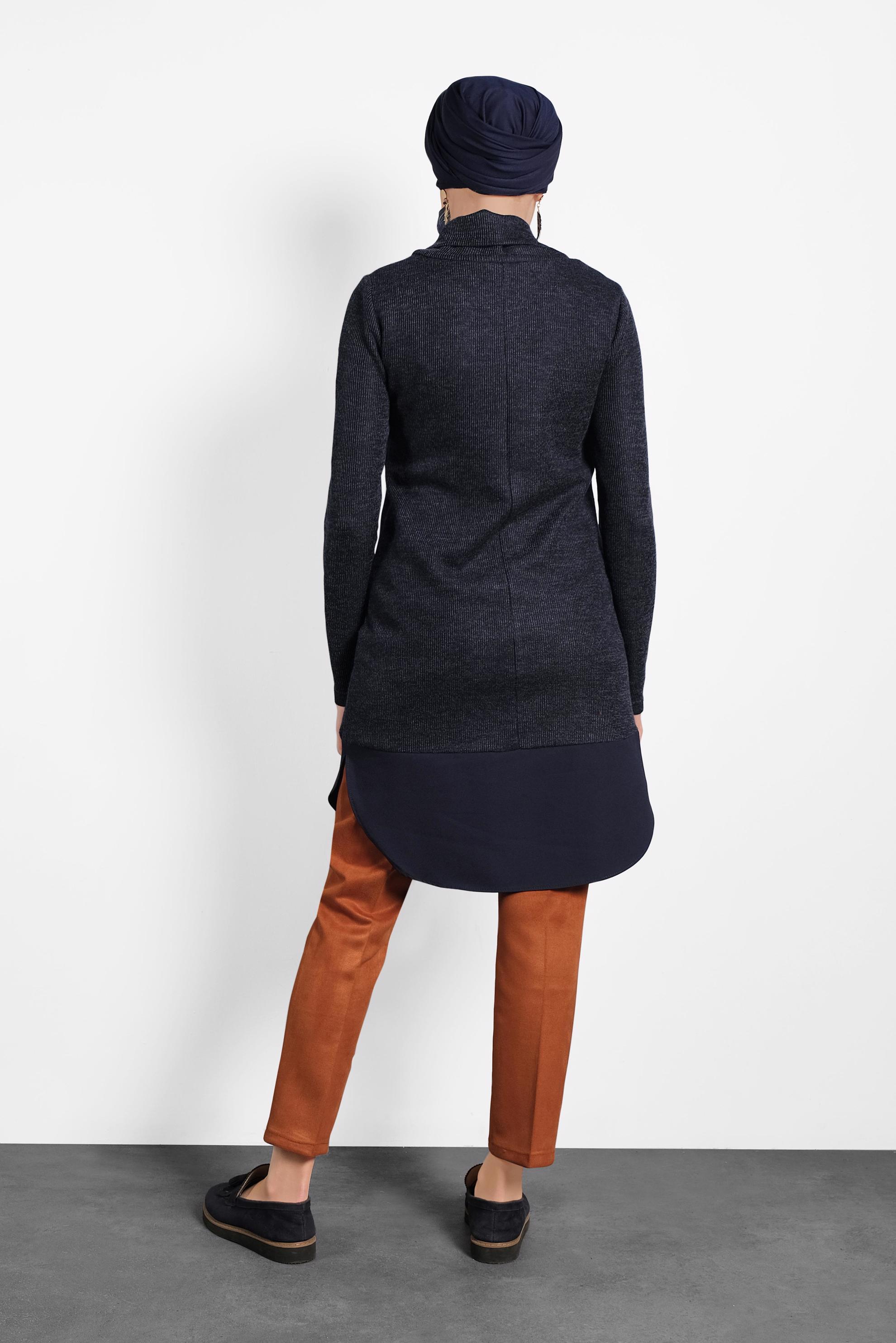 Tesettür giyim TURUNCU YÜKSEK BEL SÜET PANTOLON 70032