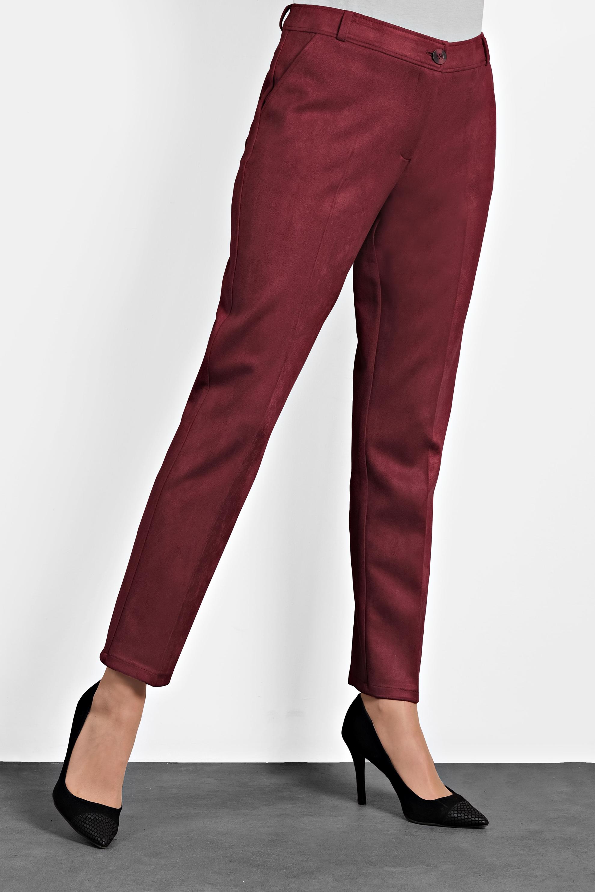 Tesettür giyim BORDO YÜKSEK BEL SÜET PANTOLON 70032