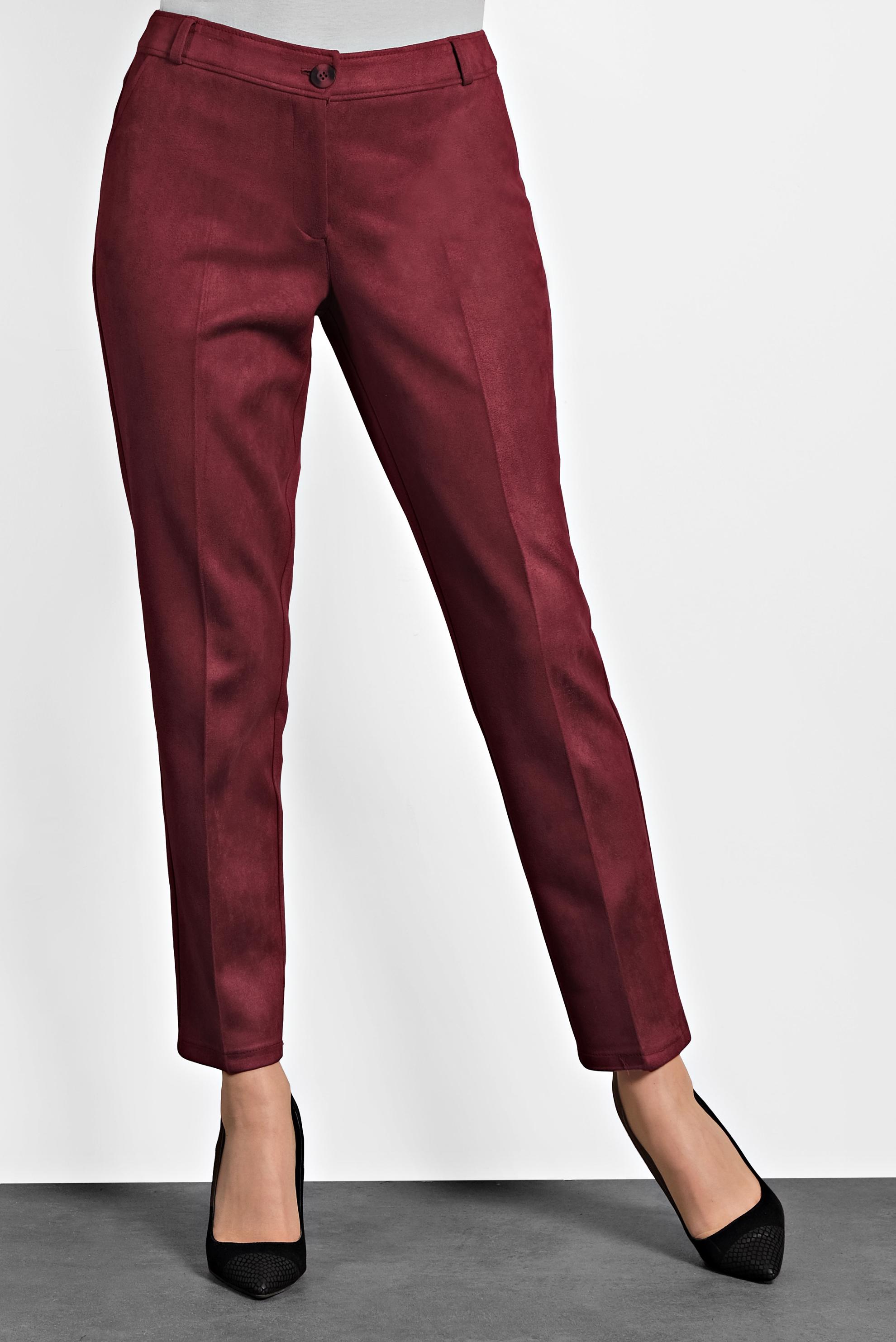 Tesettür giyim BORDO YÜKSEK BEL SÜET PANTOLON 70032