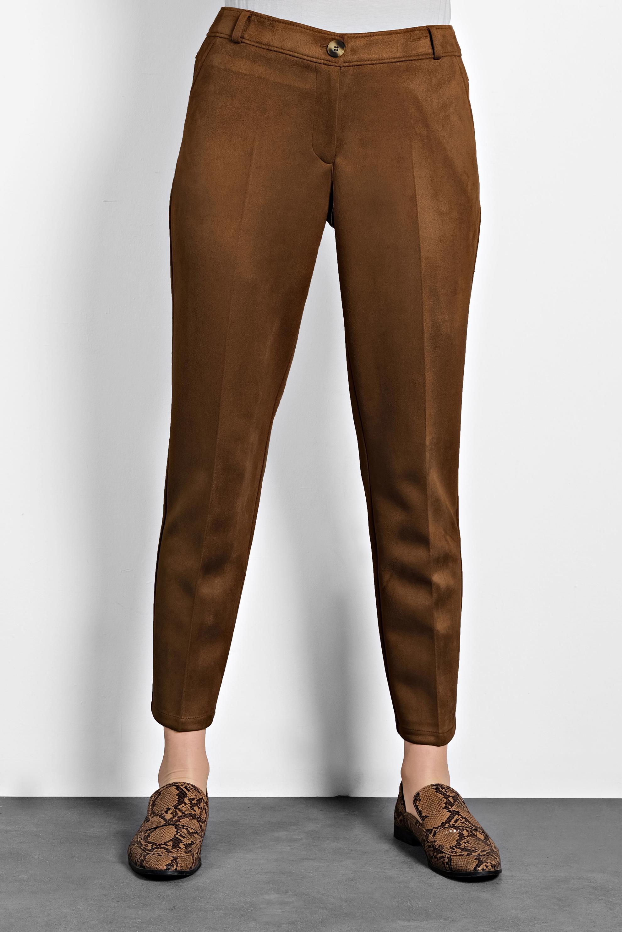 Tesettür giyim KAHVE YÜKSEK BEL SÜET PANTOLON 70032