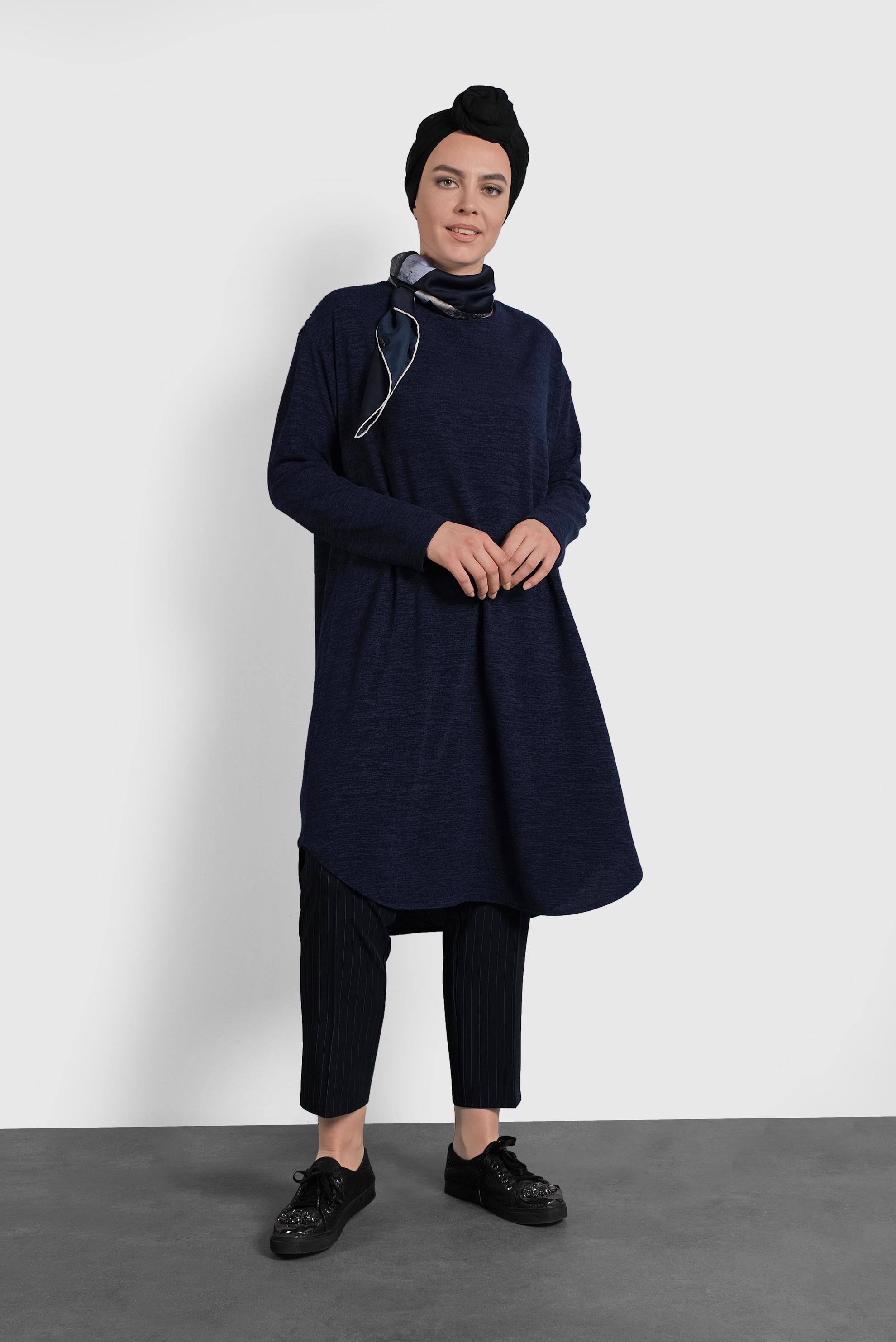 Hijab clothing NAVY BLUE STRIPPED PANTS 70036