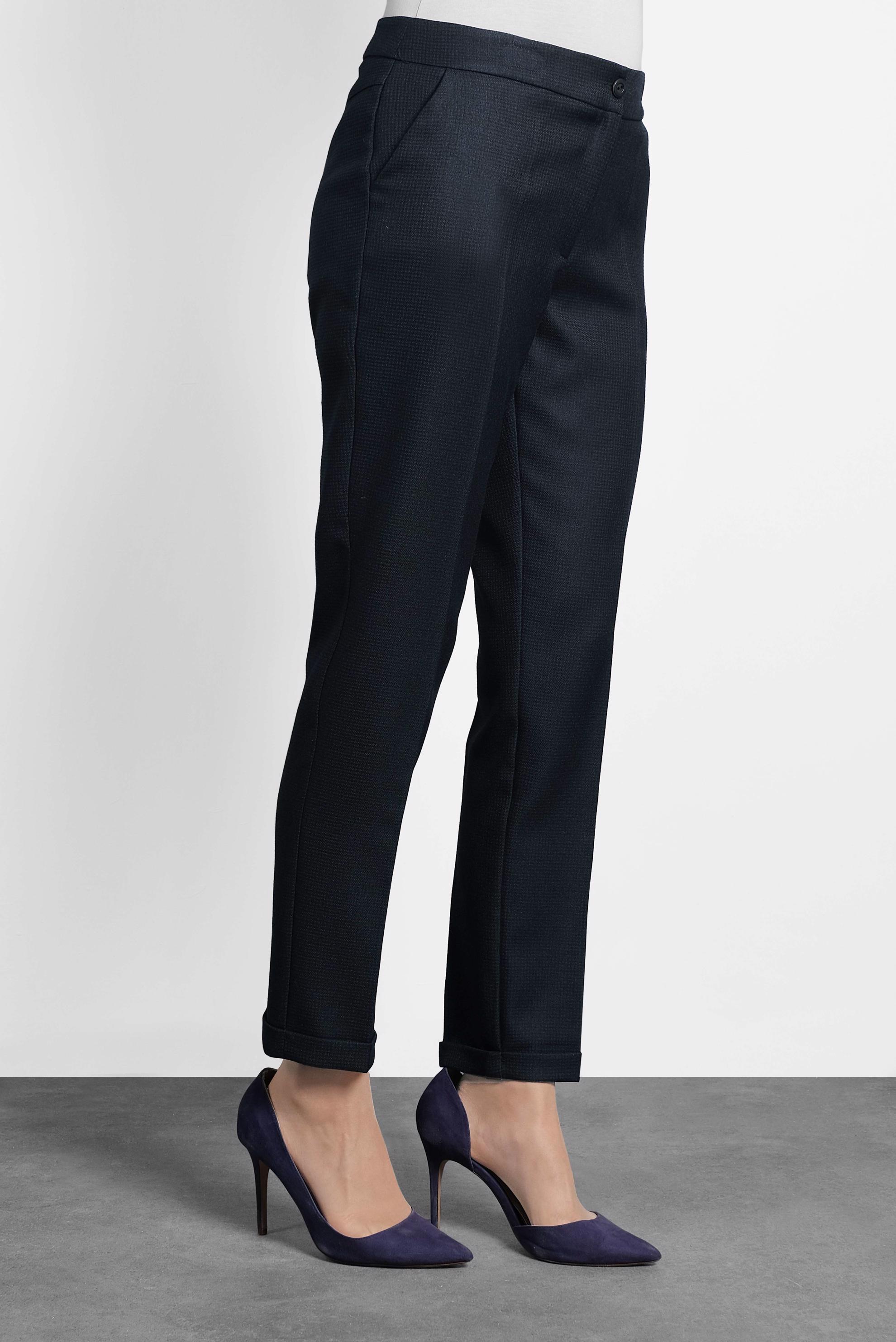 Tesettür giyim LACİVERT ARA BEL BORU PAÇA PANTOLON 70011-1