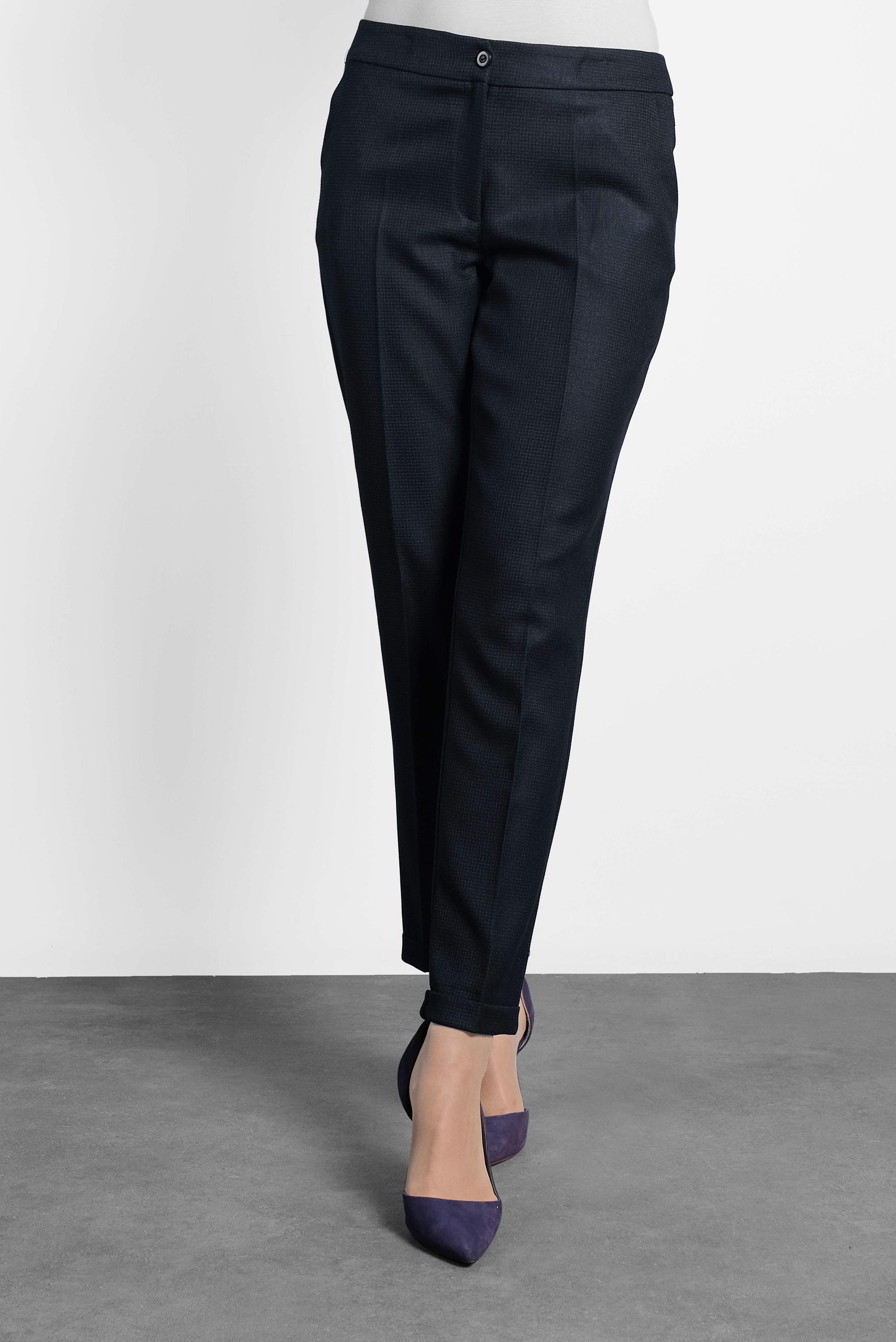 Tesettür giyim LACİVERT ARA BEL BORU PAÇA PANTOLON 70011-1