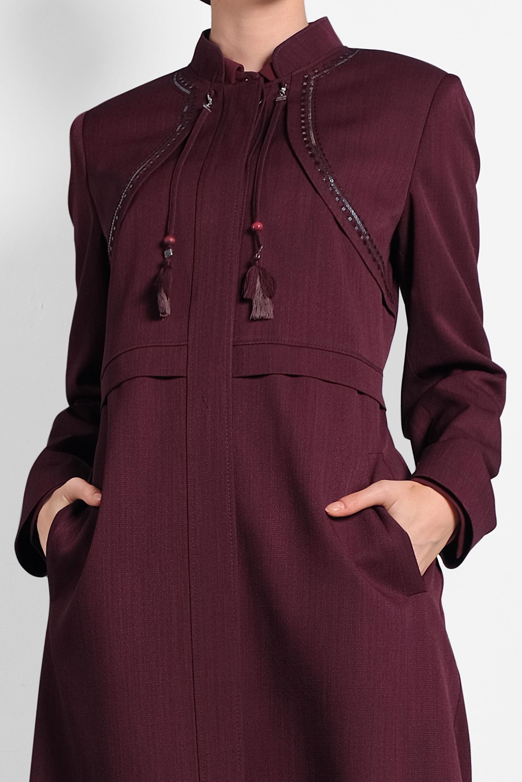 Tesettür giyim MÜRDÜM HAKİM YAKA GİZLİ DÜĞMELİ PARDESÜ 10007