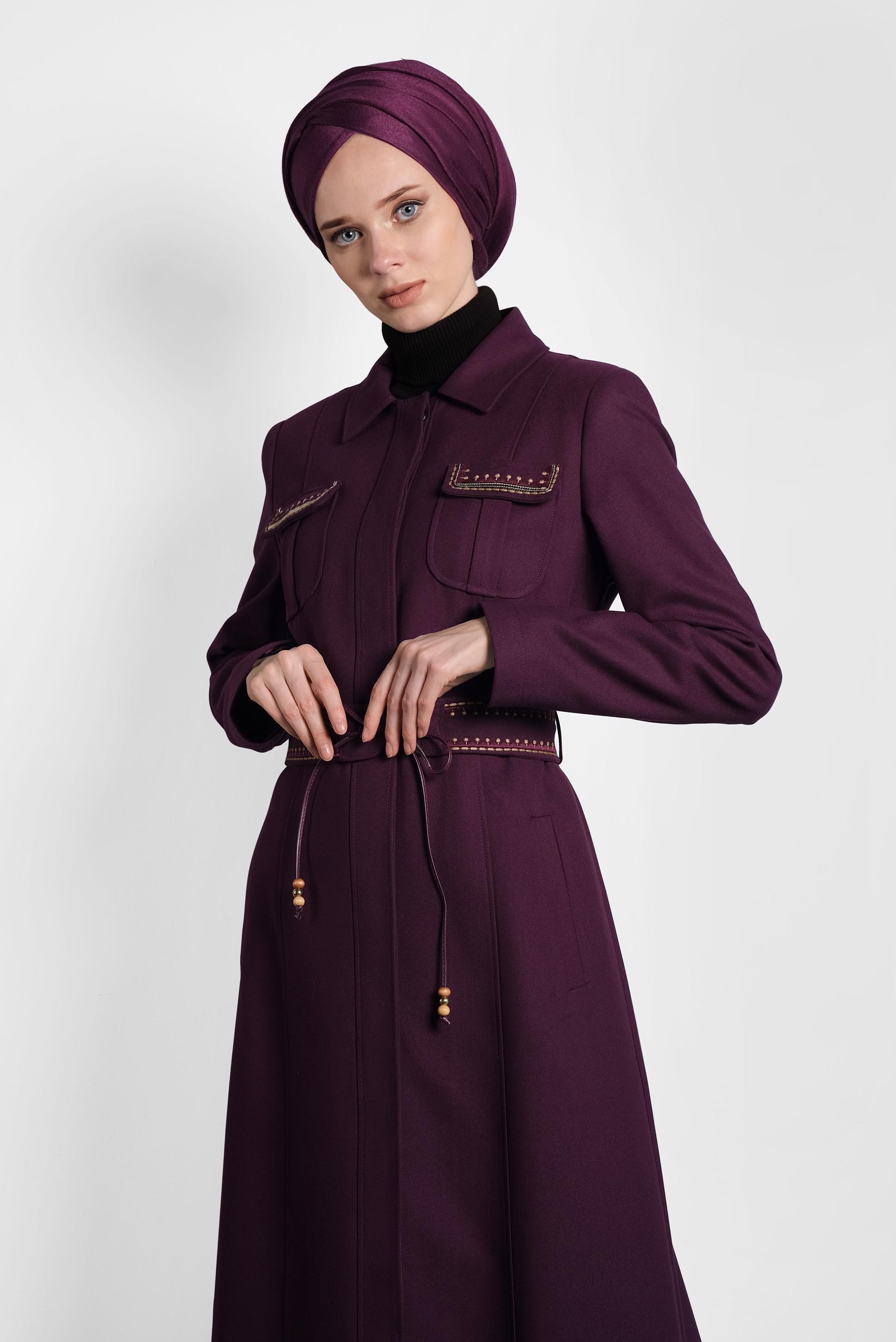 Hijab clothing DAMSON EMBROIDERED TOPCOAT 10010 
