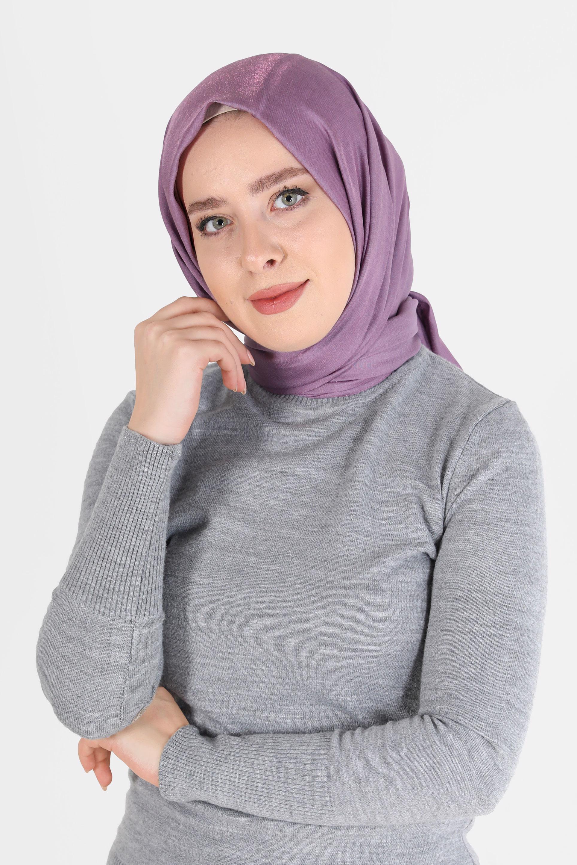 Tesettür giyim MOR ALVİNA TÜLLÜ TAŞLI ŞAL 8000 