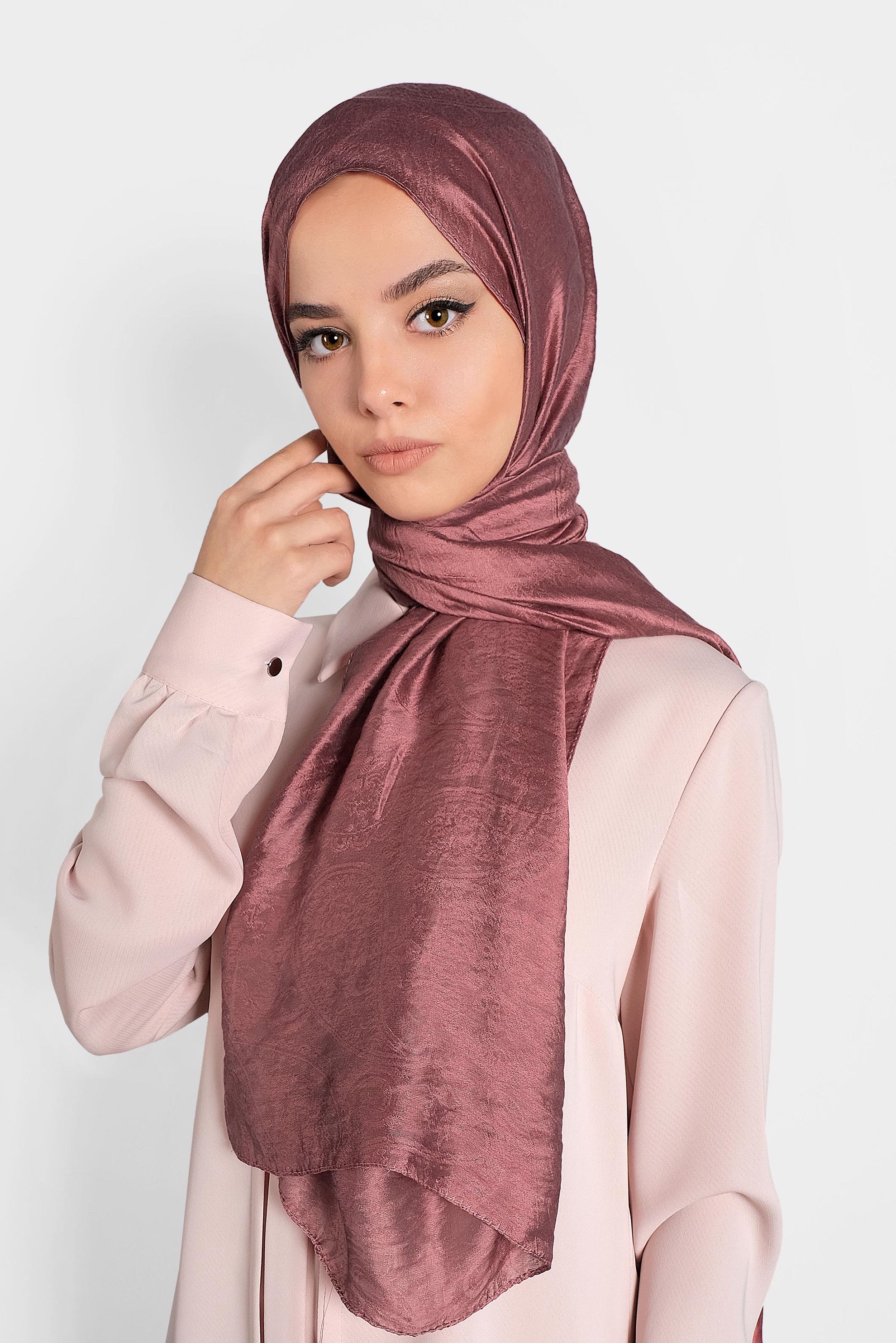 Tesettür giyim TABA ALVİNA JAKARLI MİLANO ŞAL 8002  