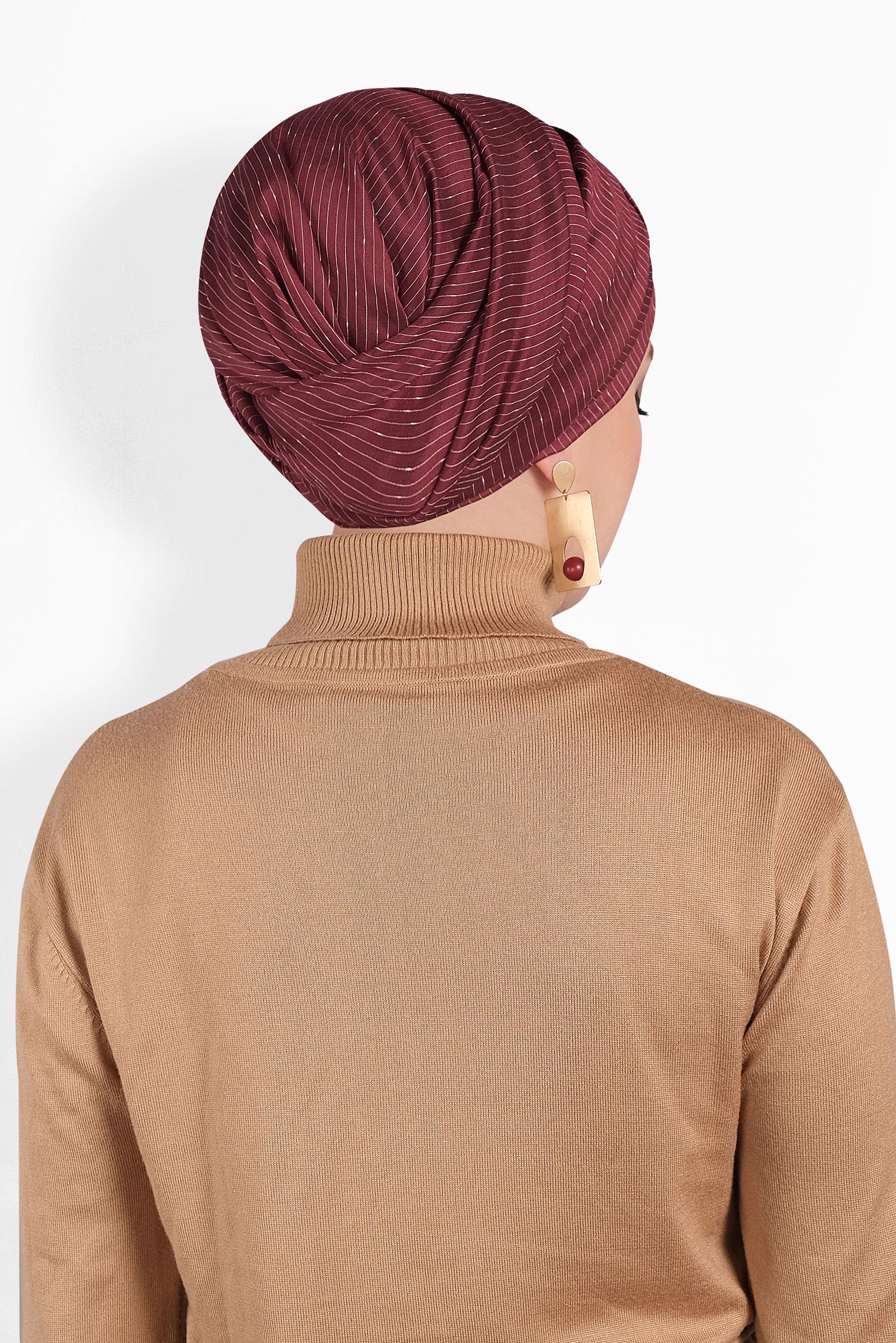 Tesettür giyim BORDO ALVİNA NOPE ŞAL 8010 