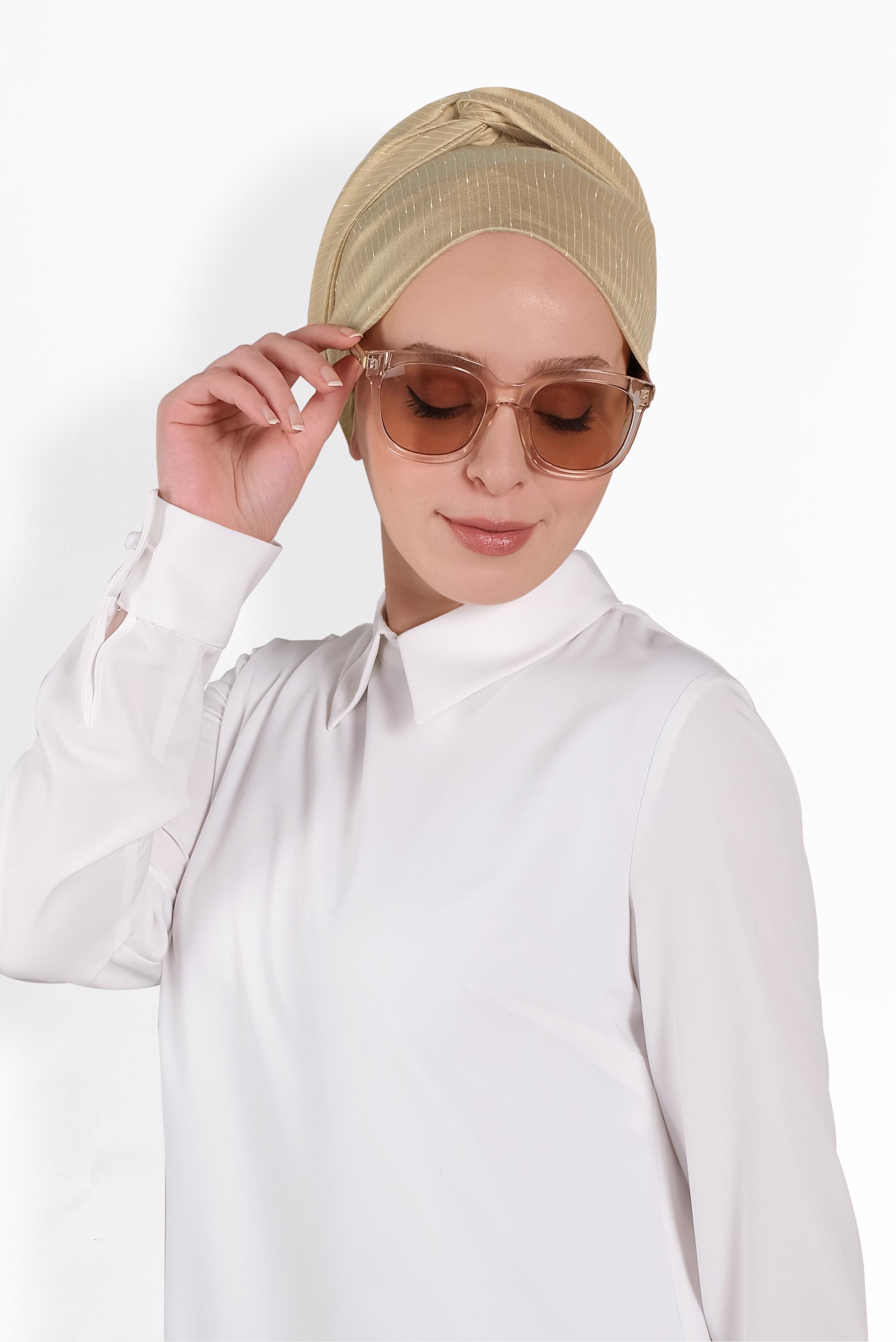 Tesettür giyim ALTIN ALVİNA NOPE ŞAL 8010 