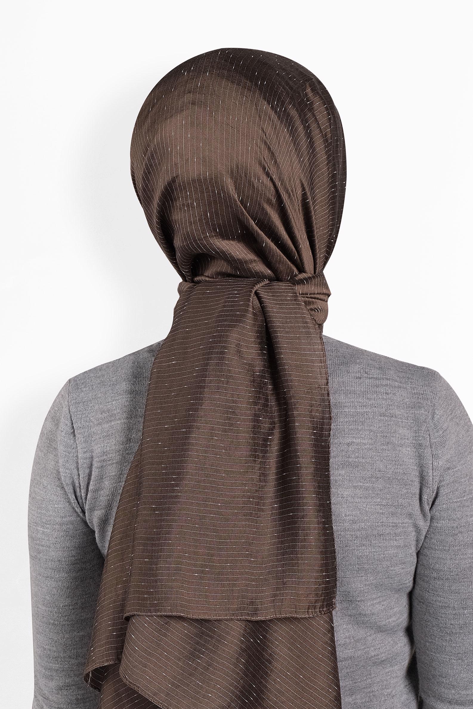 Tesettür giyim KAHVE ALVİNA NOPE ŞAL 8010 