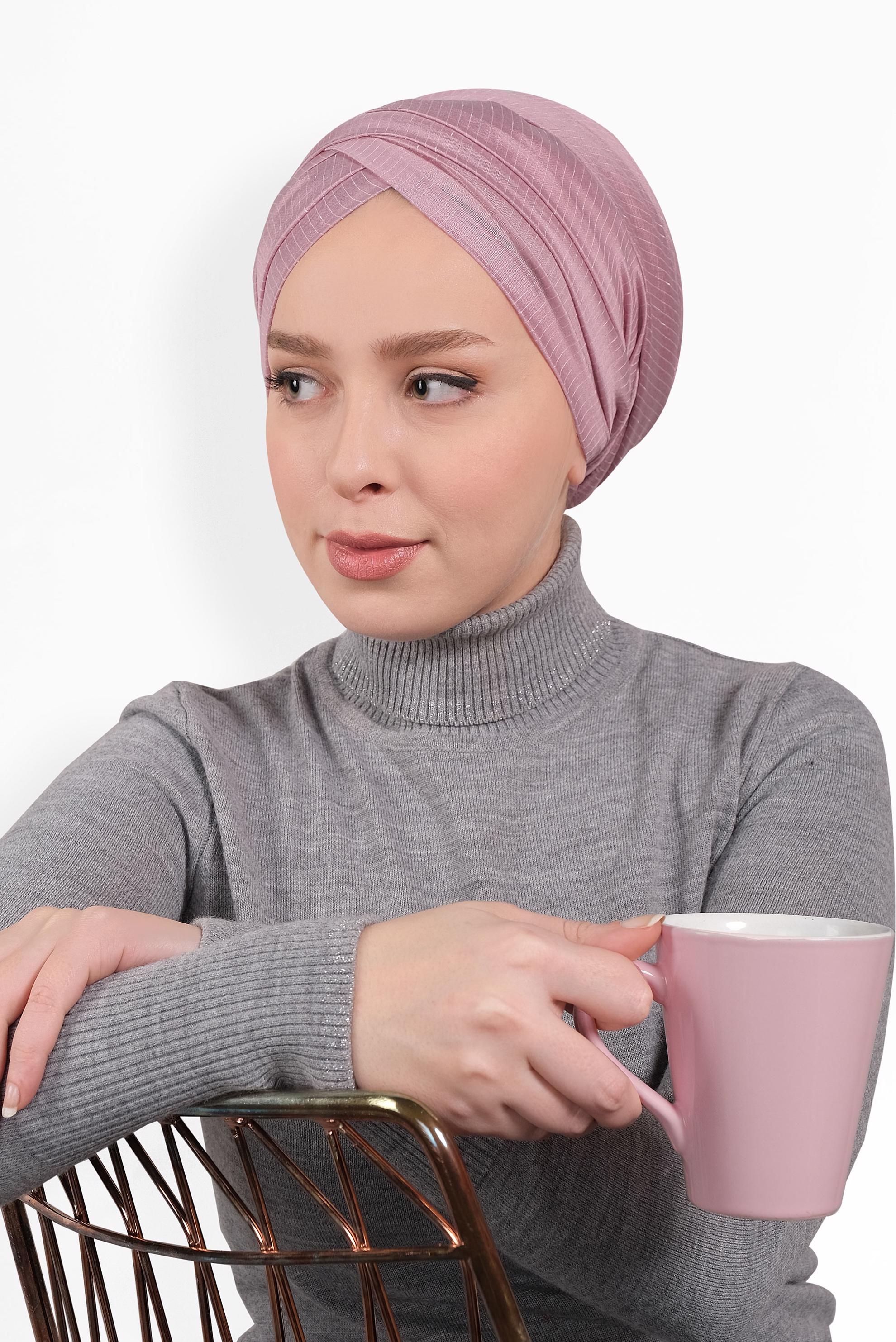 Tesettür giyim PUDRA ALVİNA NOPE ŞAL 8010 