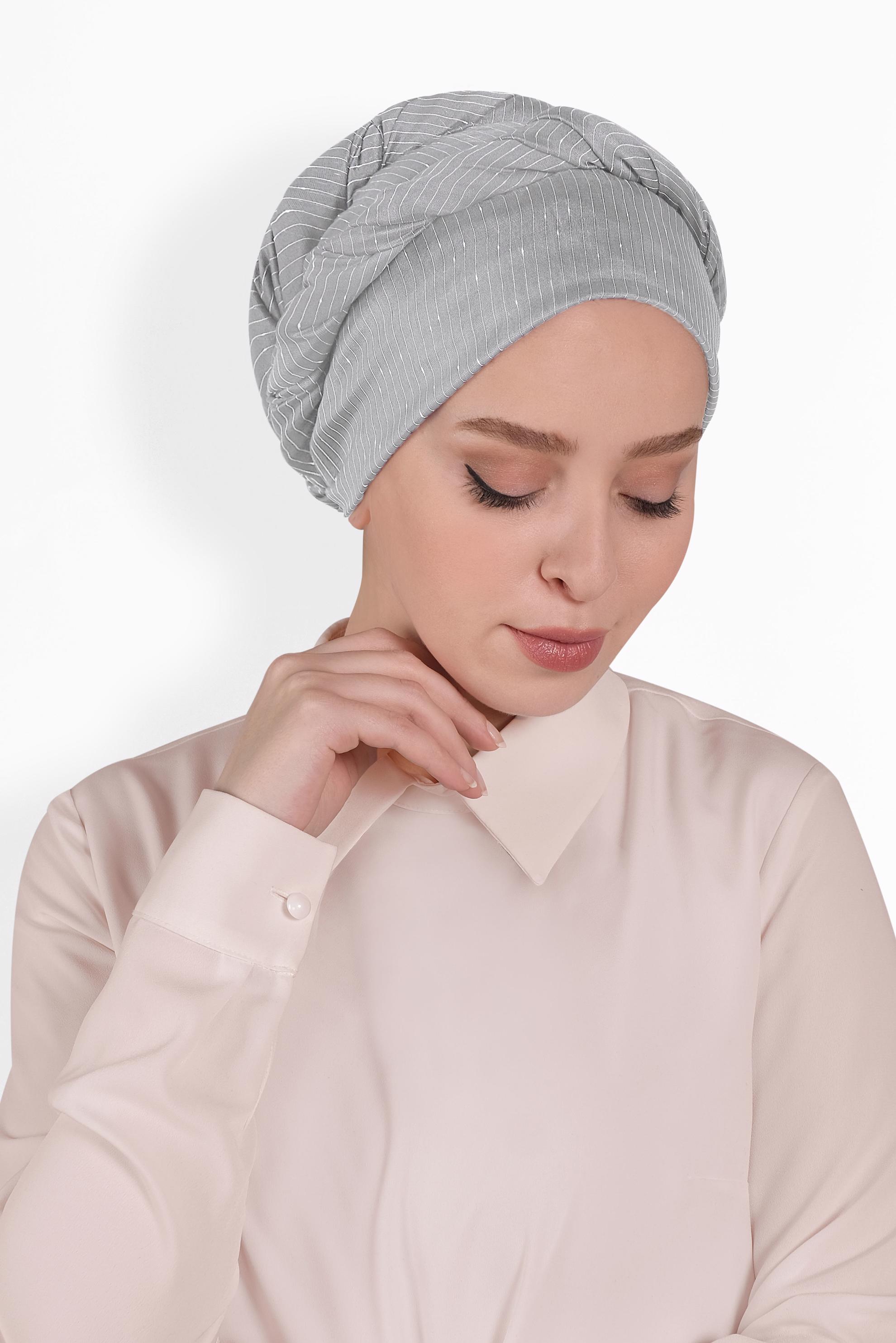 Tesettür giyim GÜMÜŞ ALVİNA NOPE ŞAL 8010 