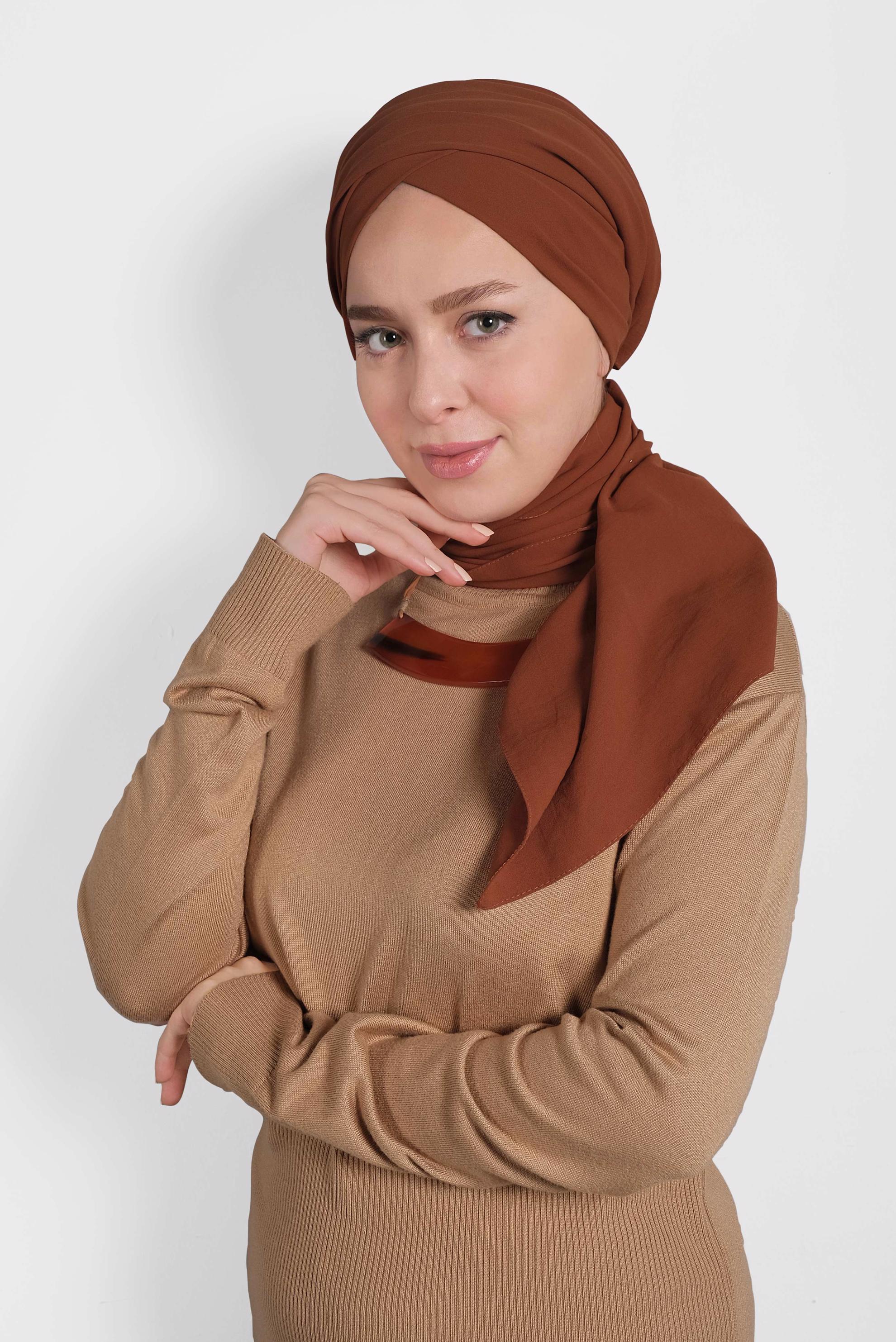 Tesettür giyim TABA ALVİNA ARYA ŞAL 8011 