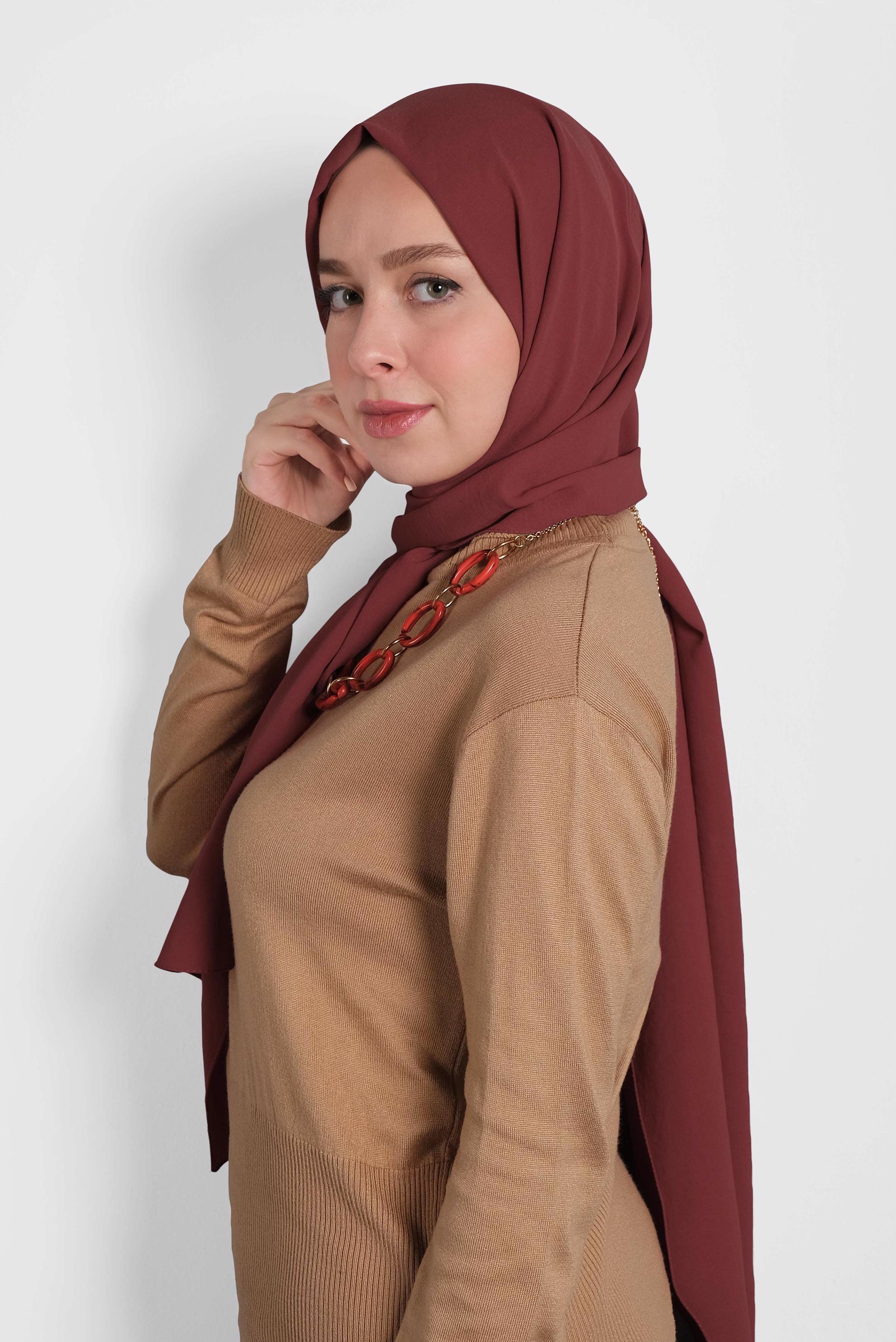 Tesettür giyim BORDO ALVİNA ARYA ŞAL 8011 