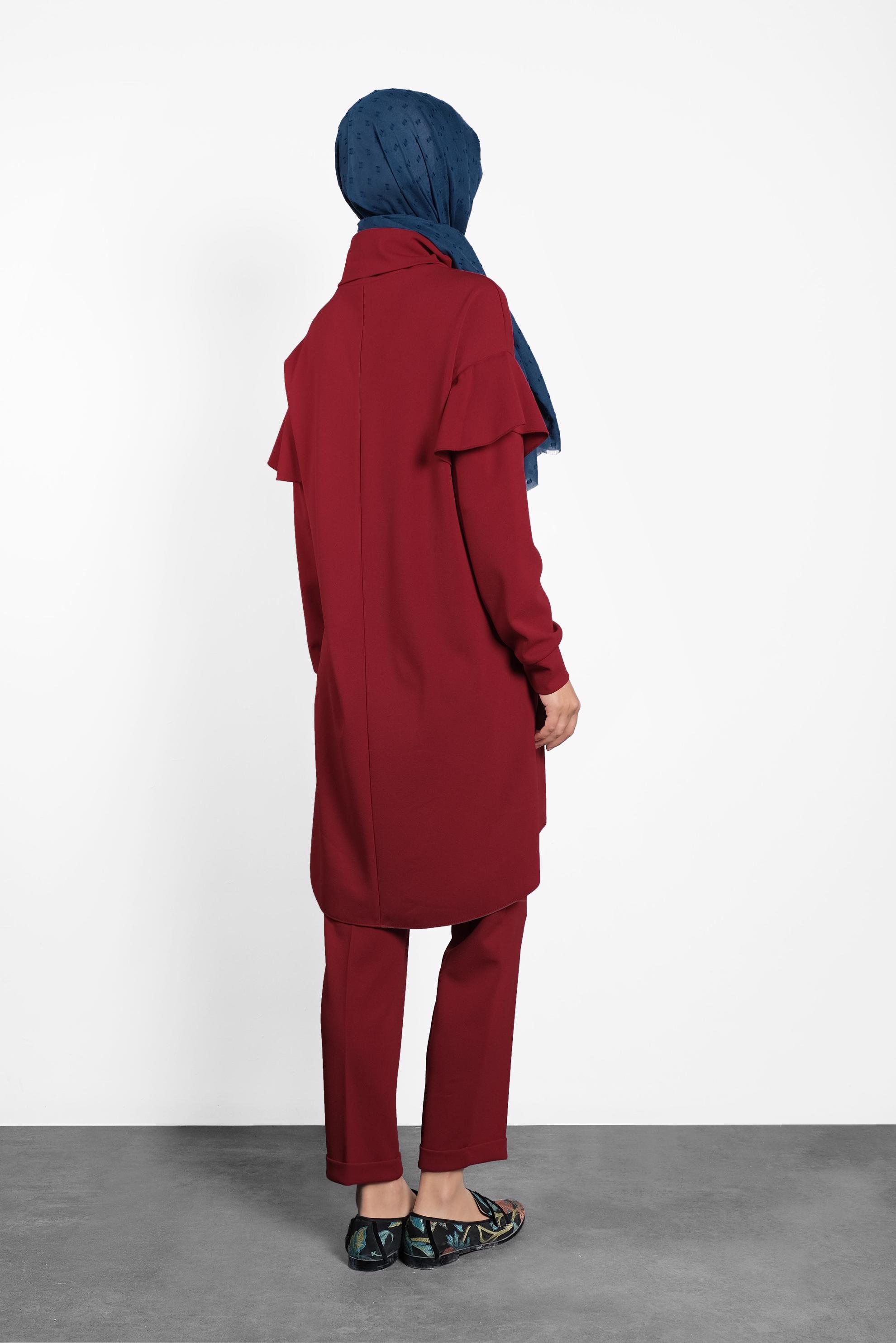 Hijab clothing RED FLOUNCE SUIT 40146 