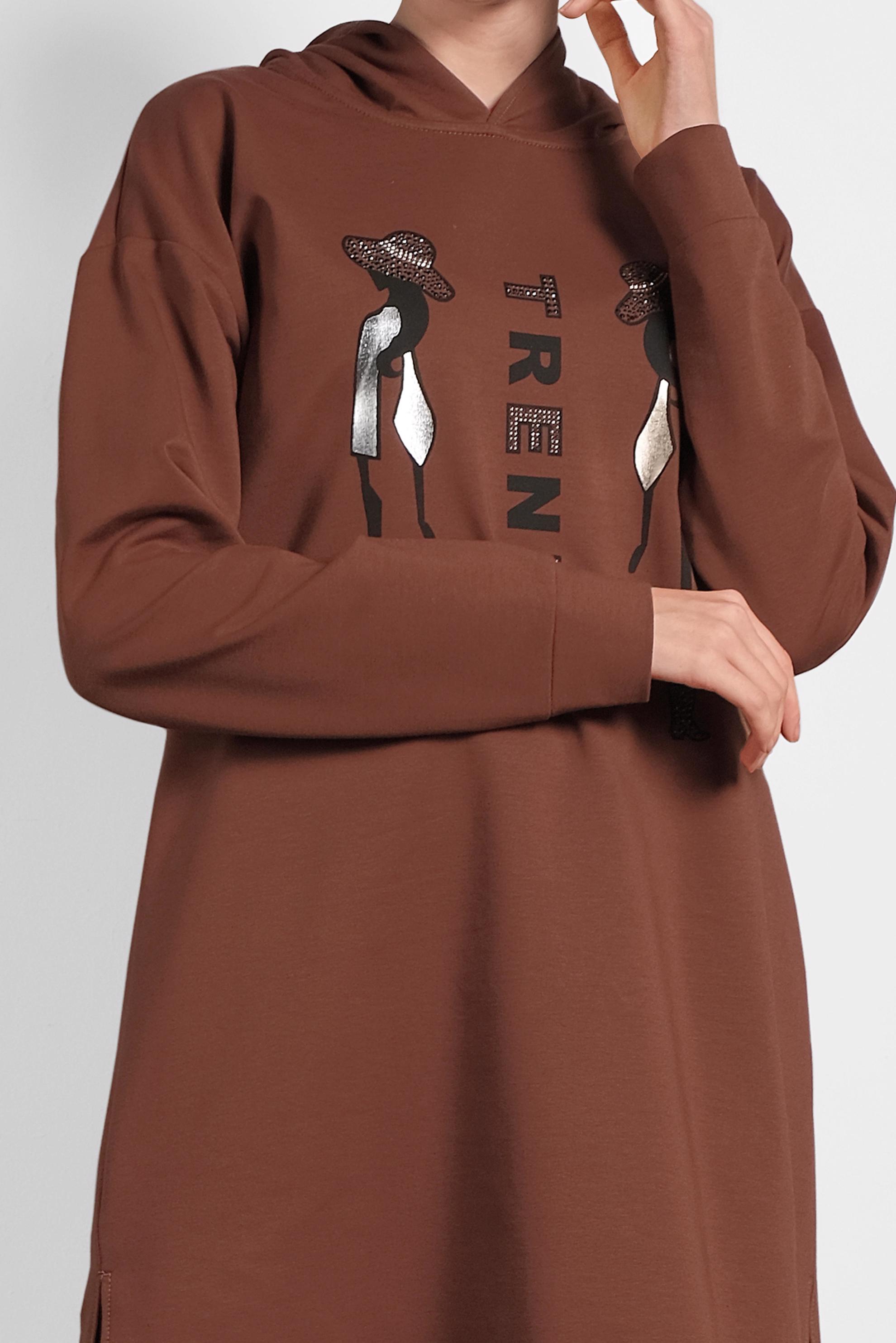 Vêtements hijab ROUGE BORDEAUX SURVÊTEMENT À IMPRIMÉ 40227 