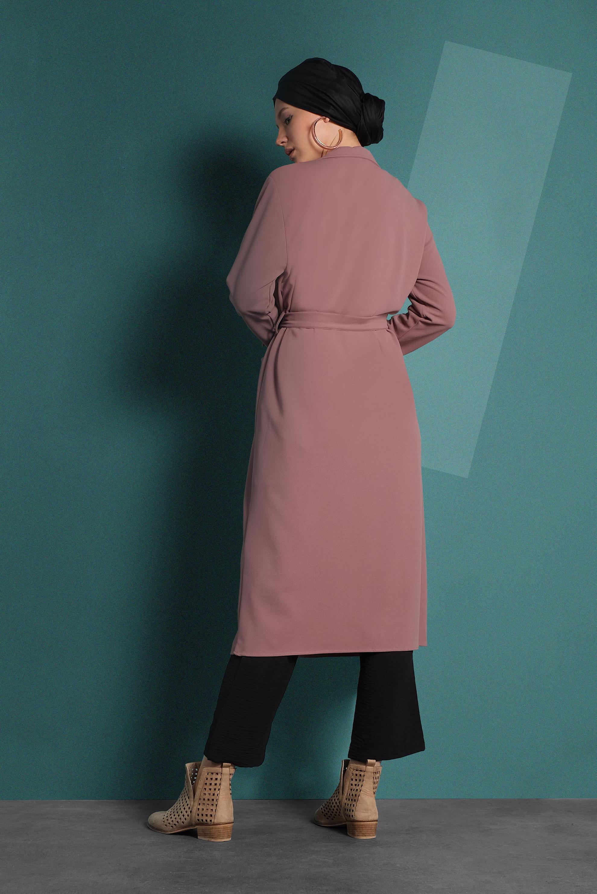 Hijab clothing POWDER CORDUROY TRENCH-COAT 4030  