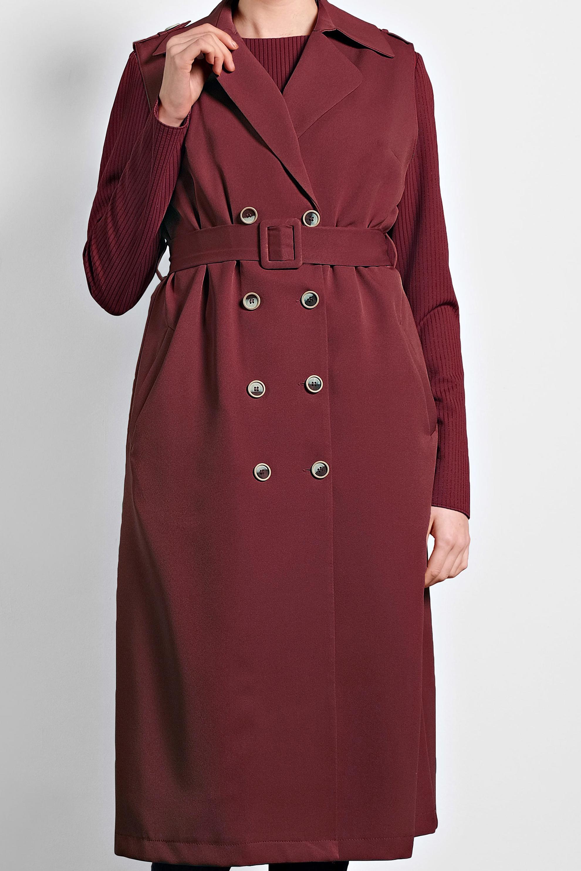 Tesettür giyim BORDO 40245 NEW ZADE YELEK 36/44 TEK38