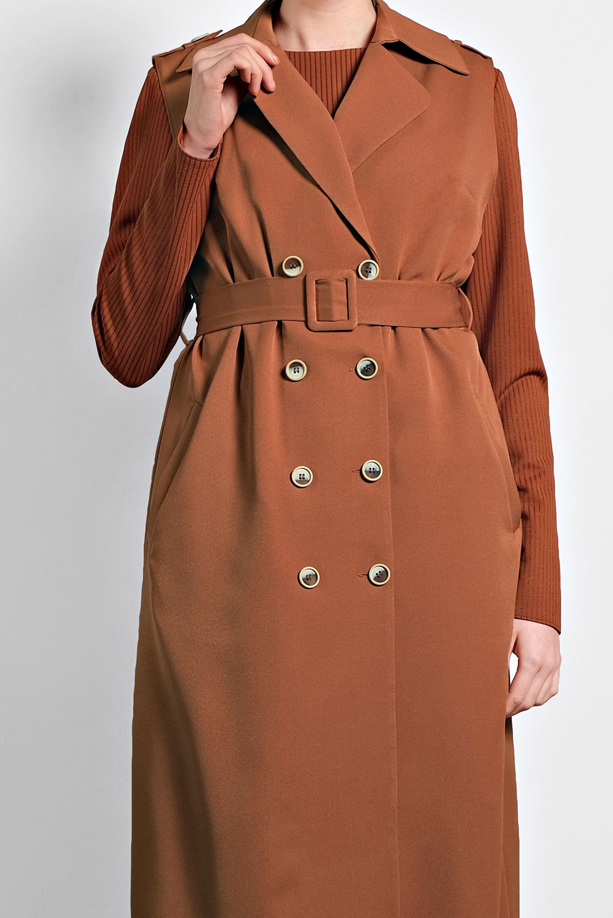 Hijab clothing TABA DOUBLE BREASTED BUTTONED VEST 40245 