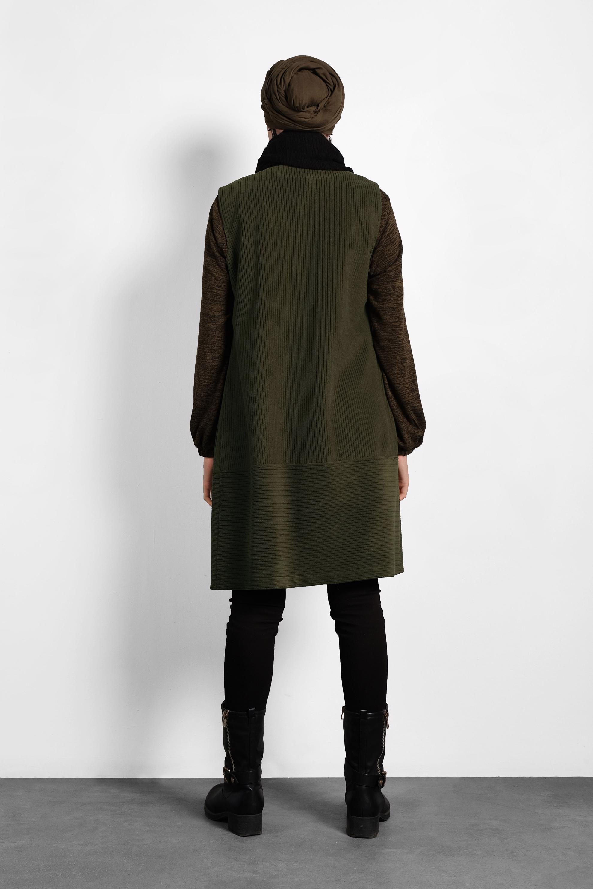 Hijab clothing KHAKI CORDUROY VEST 40352 