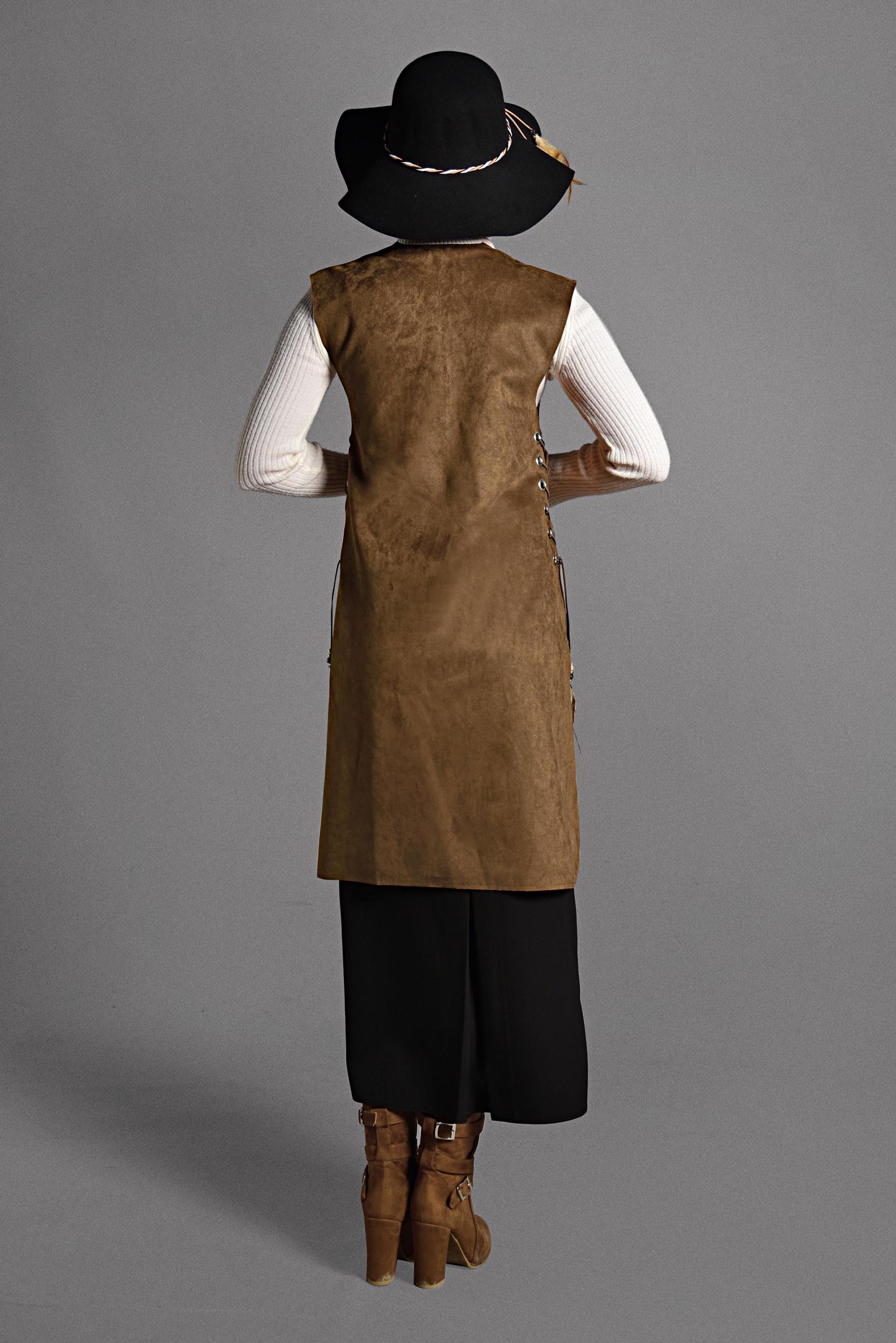 Hijab clothing TABA GROMMET DETAILED VEST 4037 