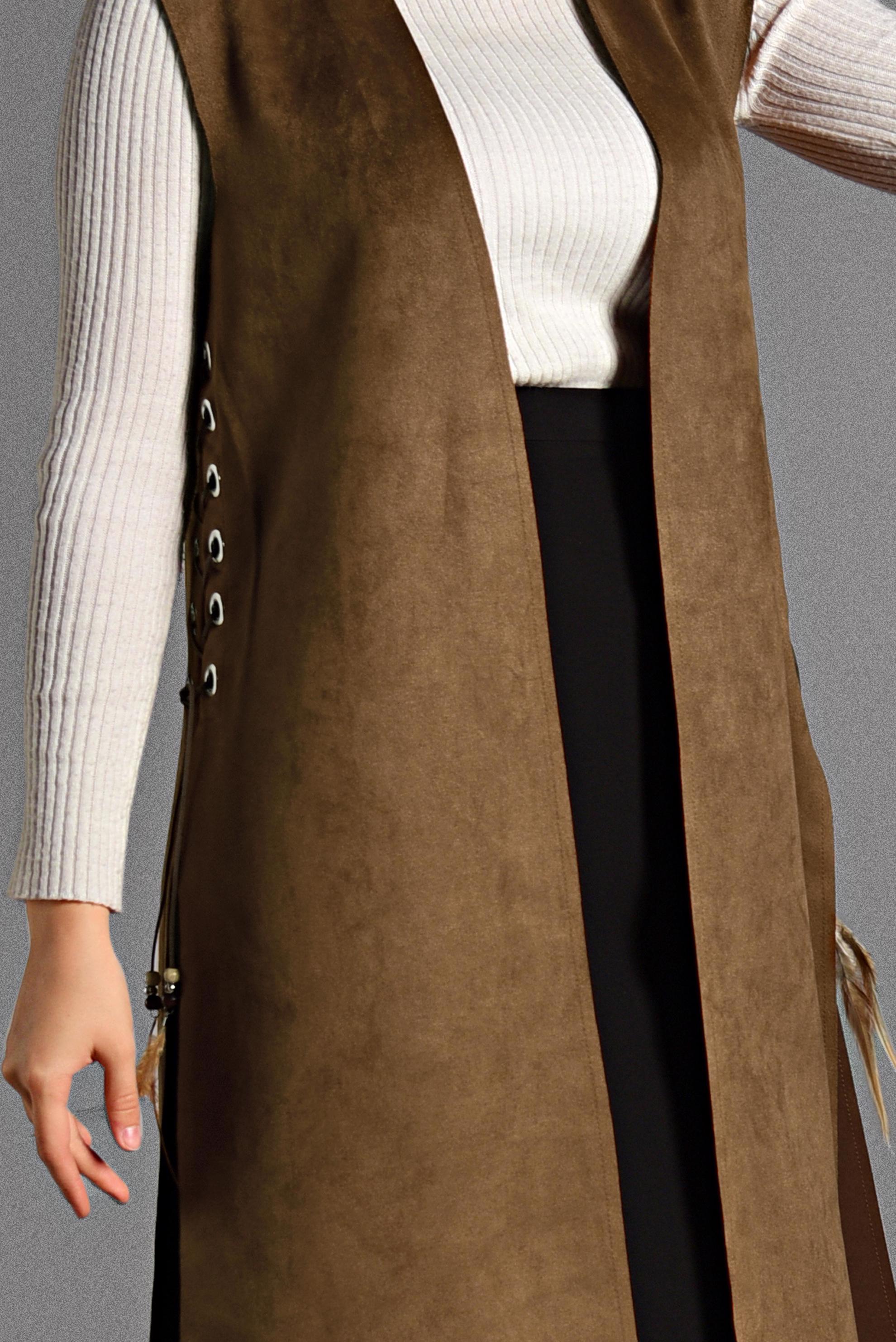 Hijab clothing TABA GROMMET DETAILED VEST 4037 