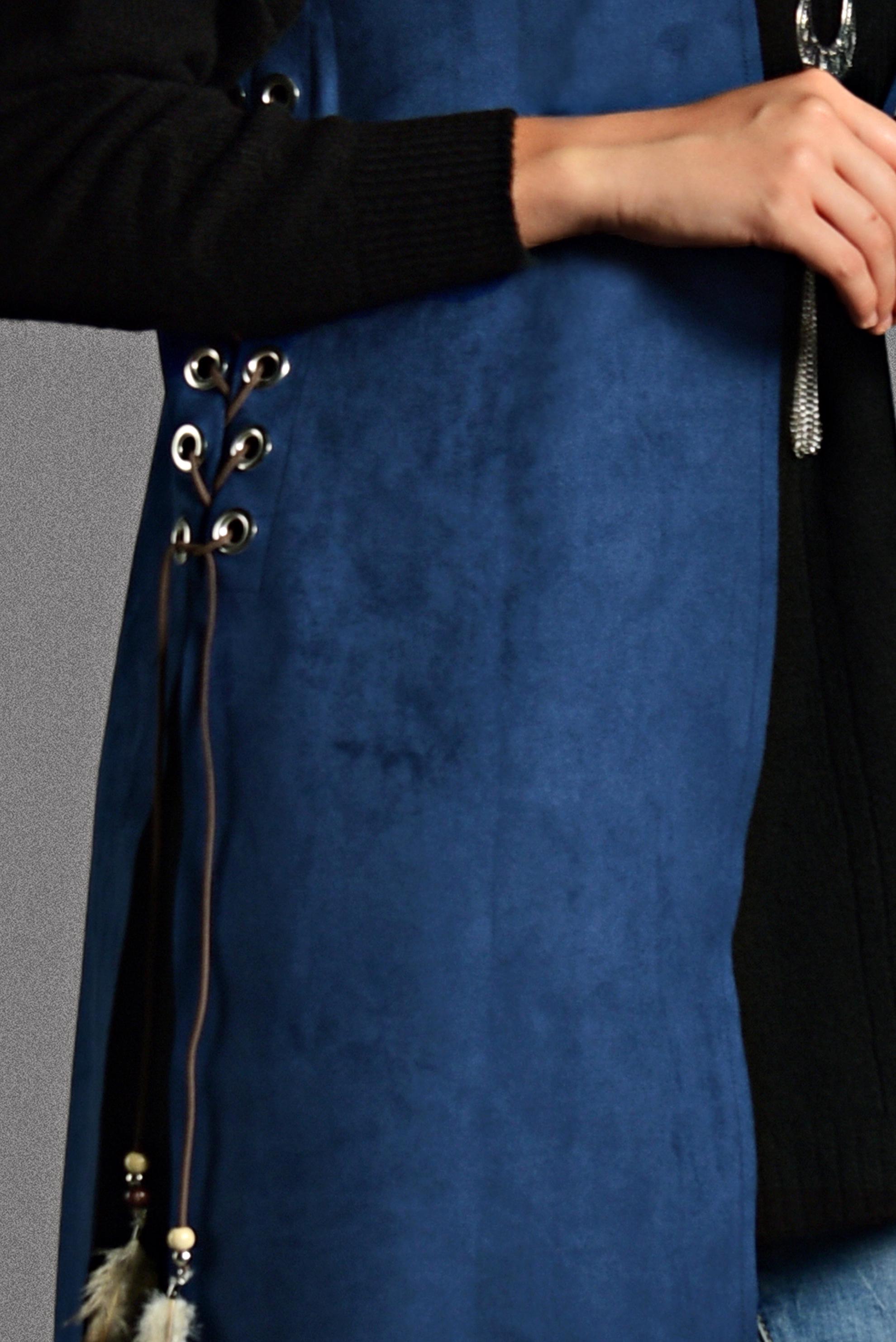 Hijab clothing NAVY BLUE GROMMET DETAILED VEST 4037 