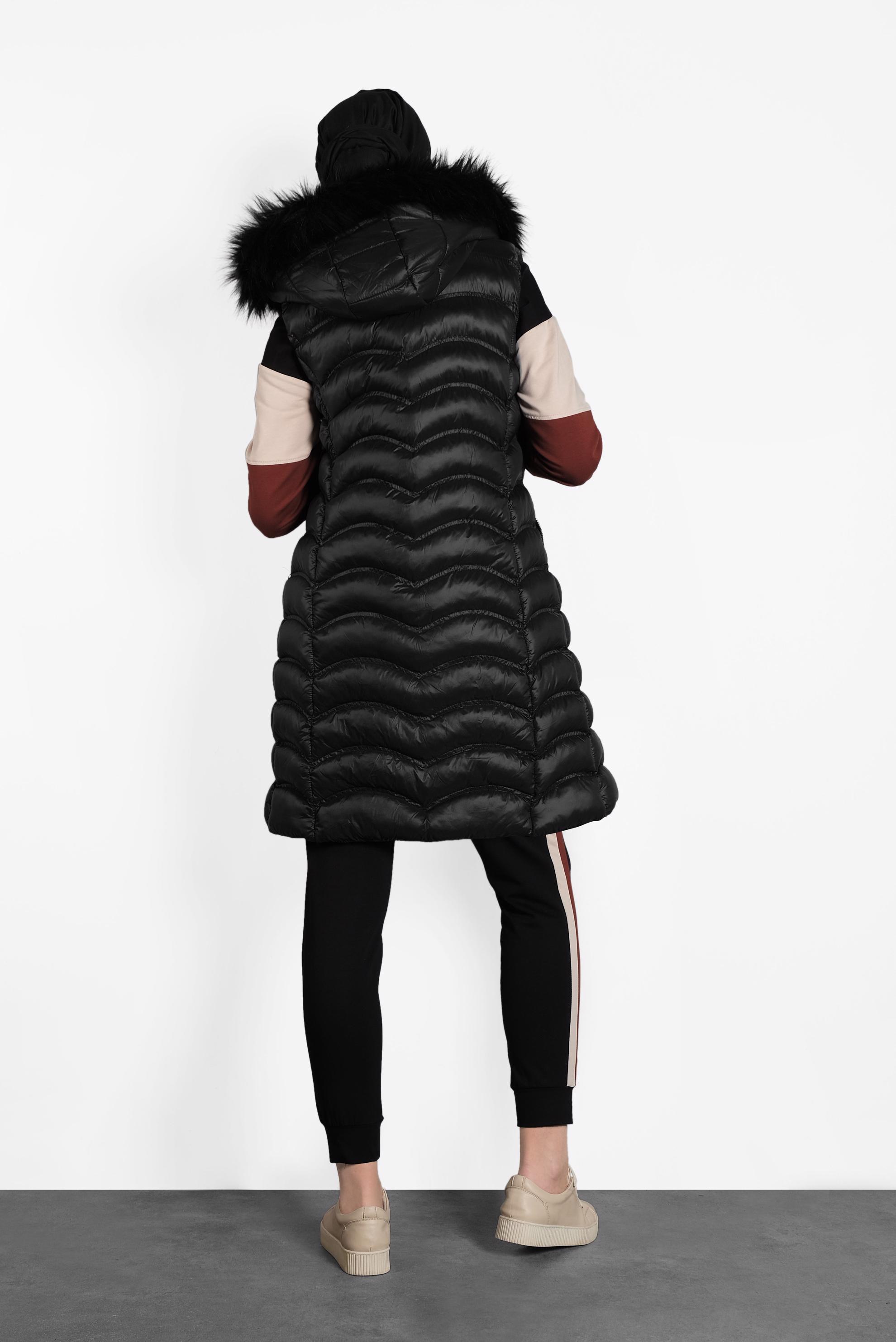 Vêtements hijab NOIR DOUDOUNE À CAPUCHE 90099