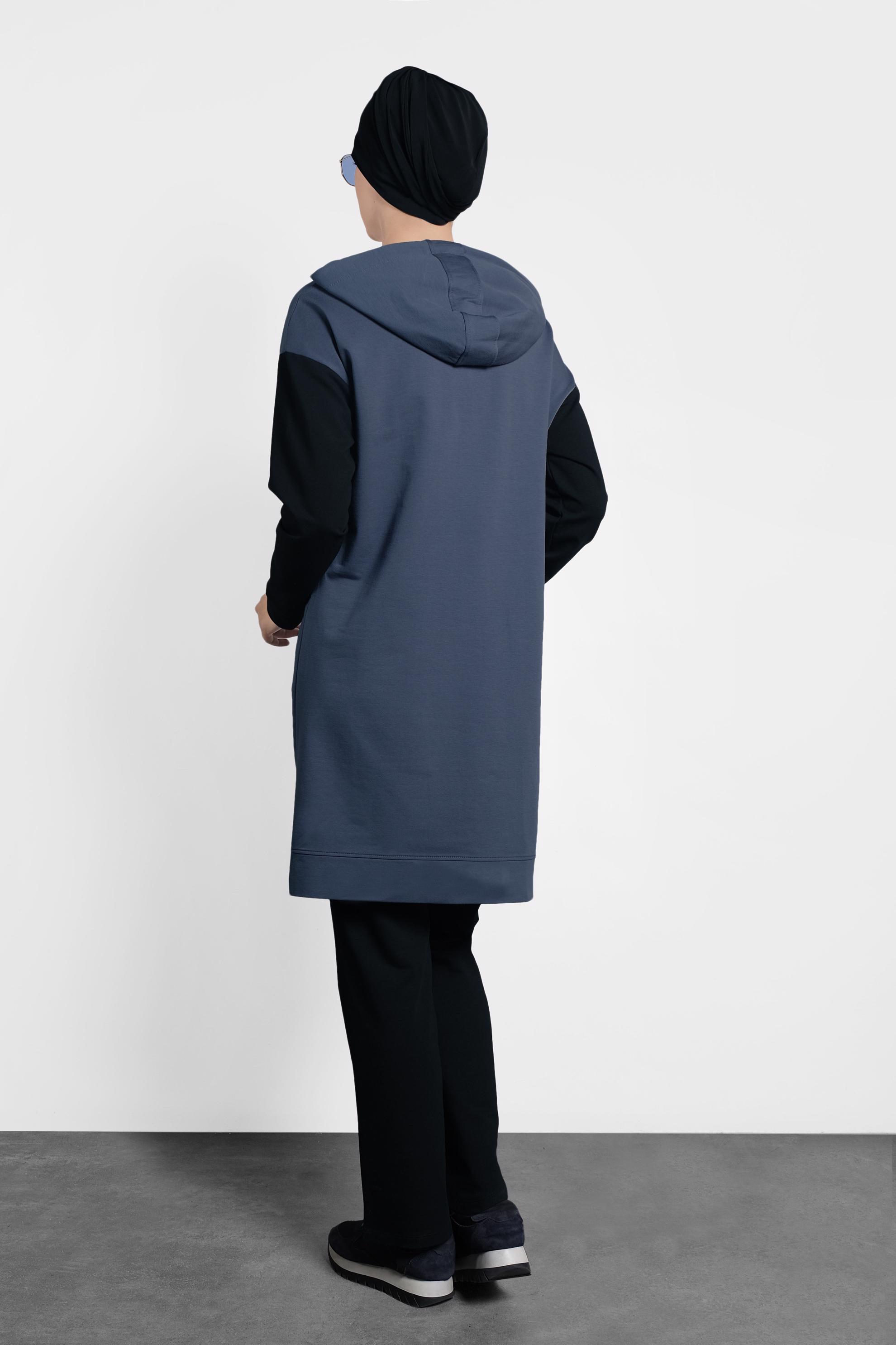 Tesettür giyim LACİVERT KAPÜŞONLU EŞOFMAN TAKIMI 40101