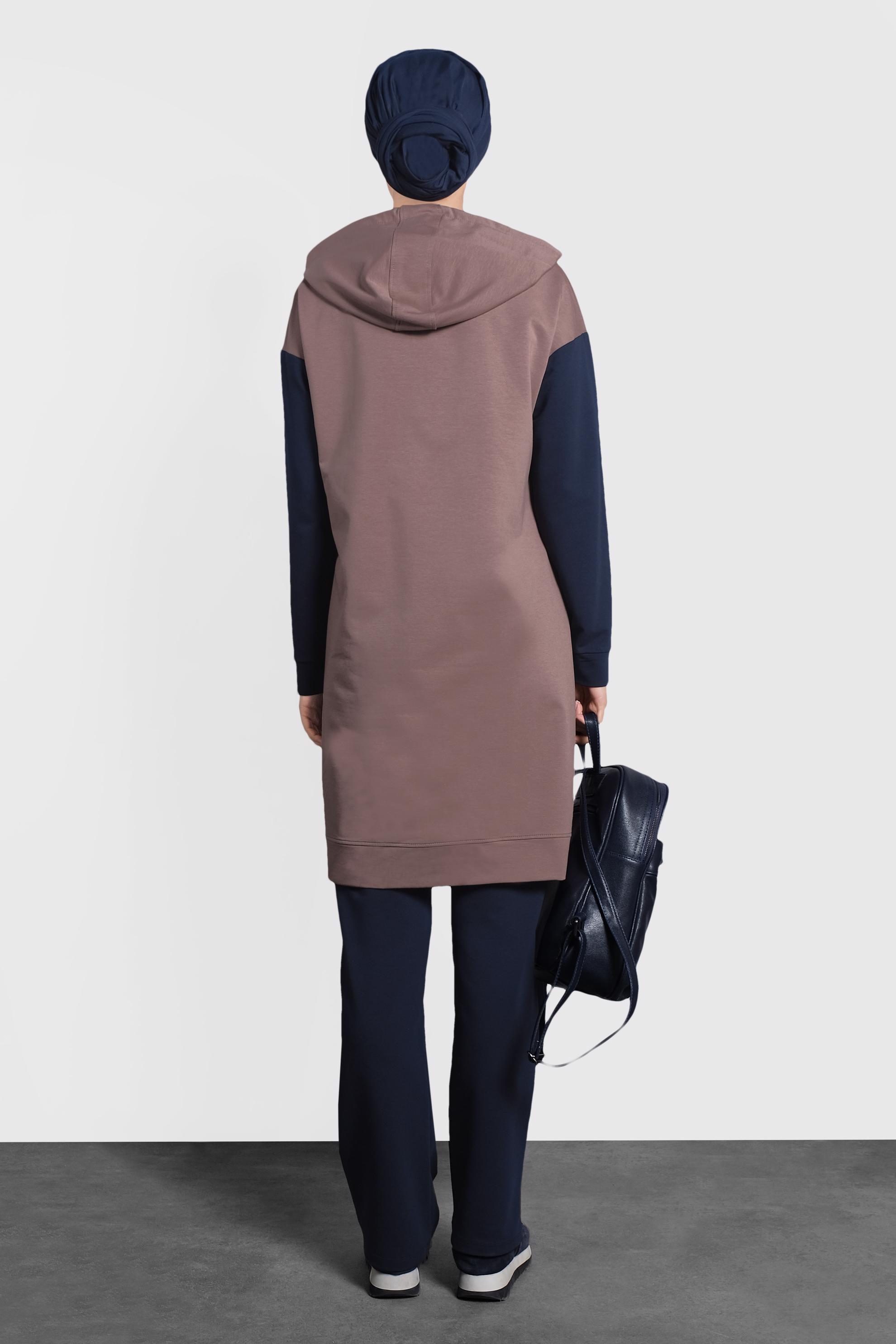 Tesettür giyim PEMBE KAPÜŞONLU EŞOFMAN TAKIMI 40101