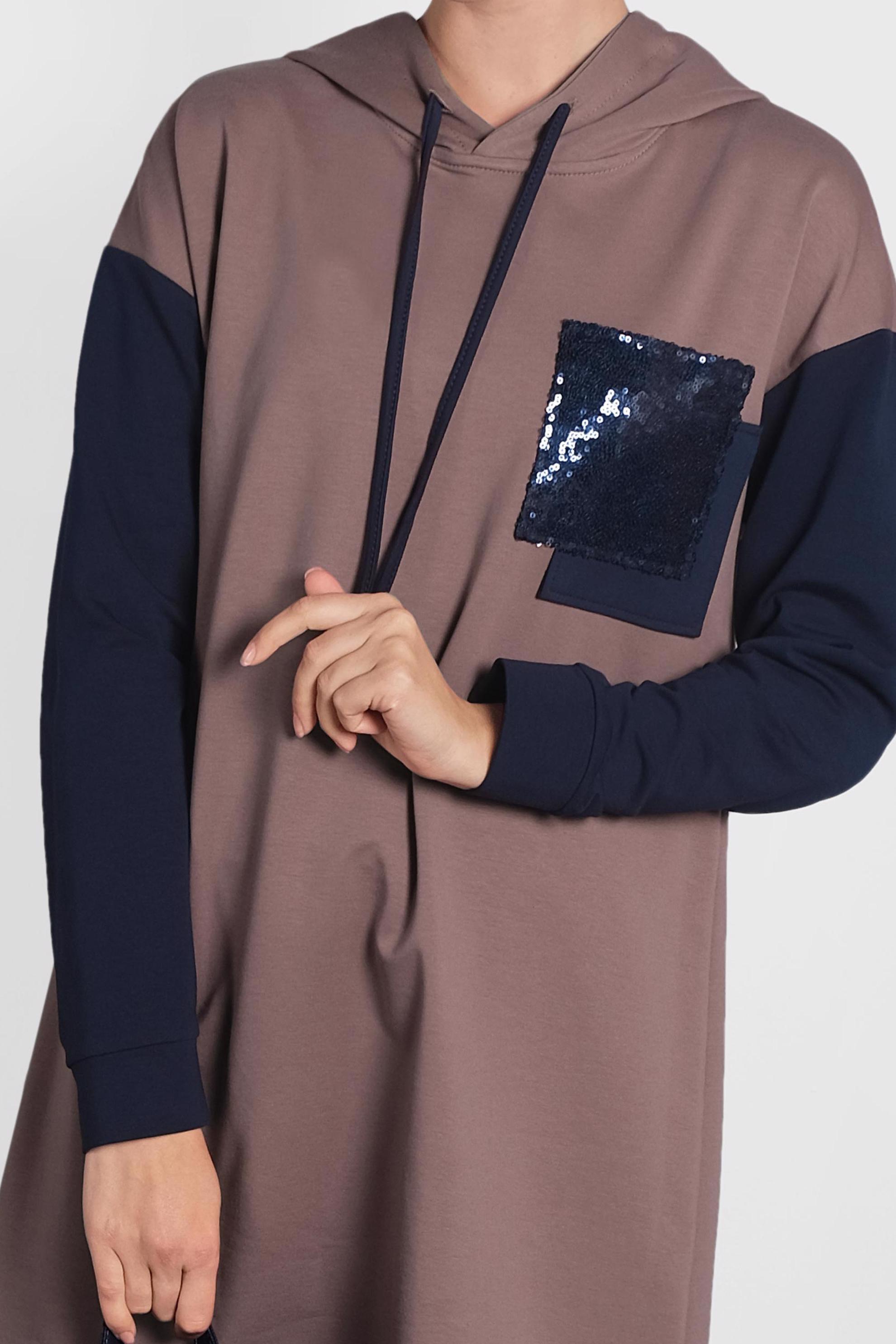 Tesettür giyim PEMBE KAPÜŞONLU EŞOFMAN TAKIMI 40101