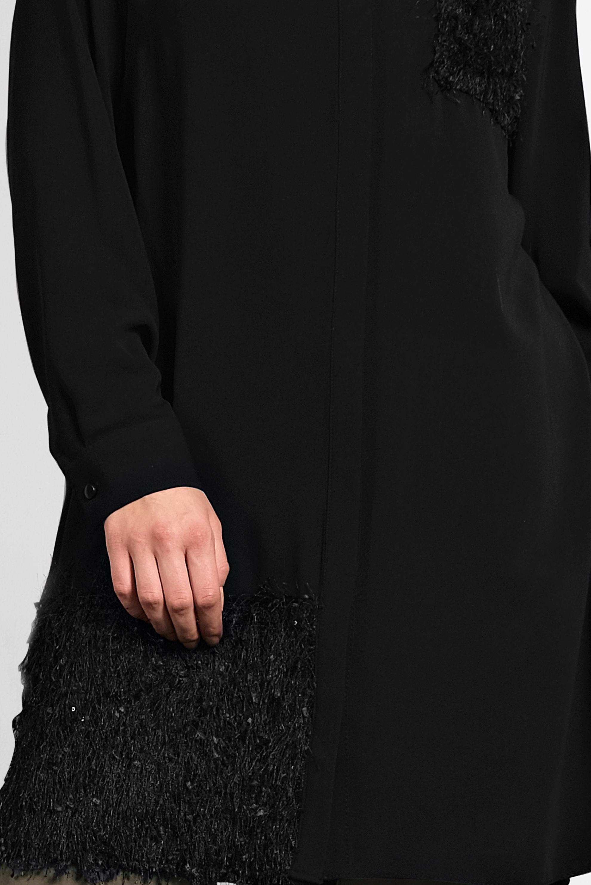 Tesettür giyim SİYAH PULLU ŞİFON TUNİK 20003 