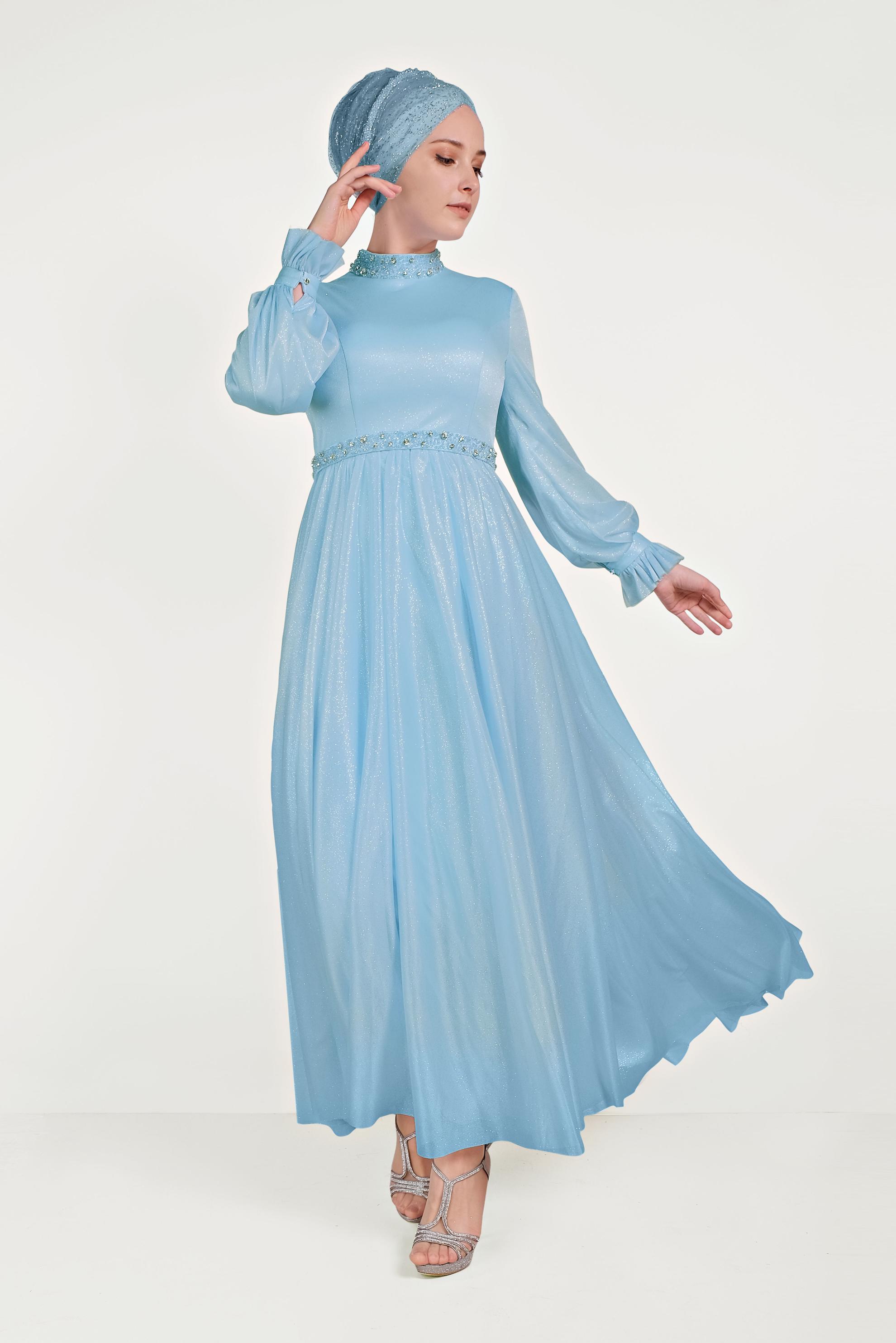 Hijab clothing BLUE 50012 ELİSE ABİYE 38/42 TEK38