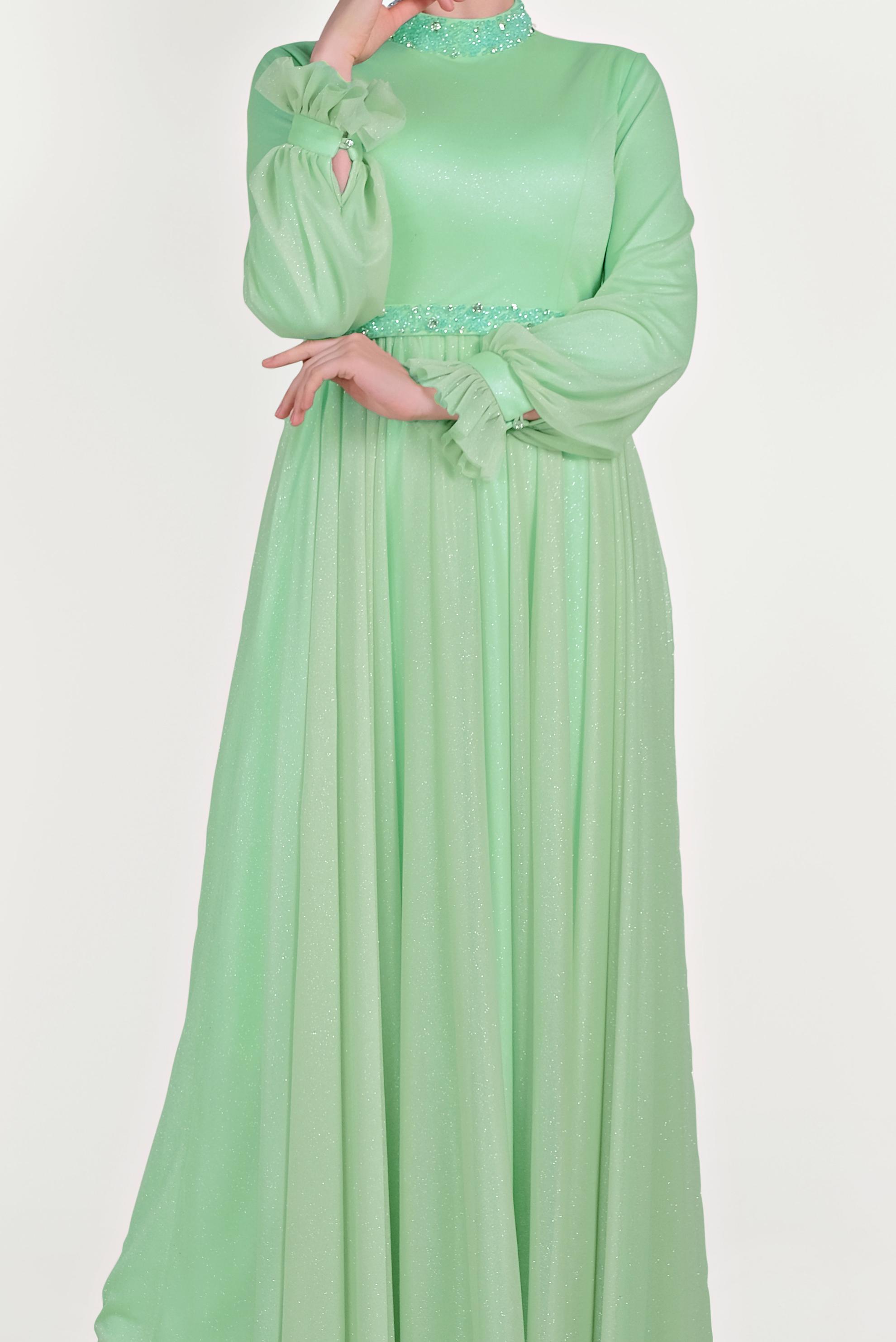 Hijab clothing GREEN 50012 ELİSE ABİYE 38/42 TEK38