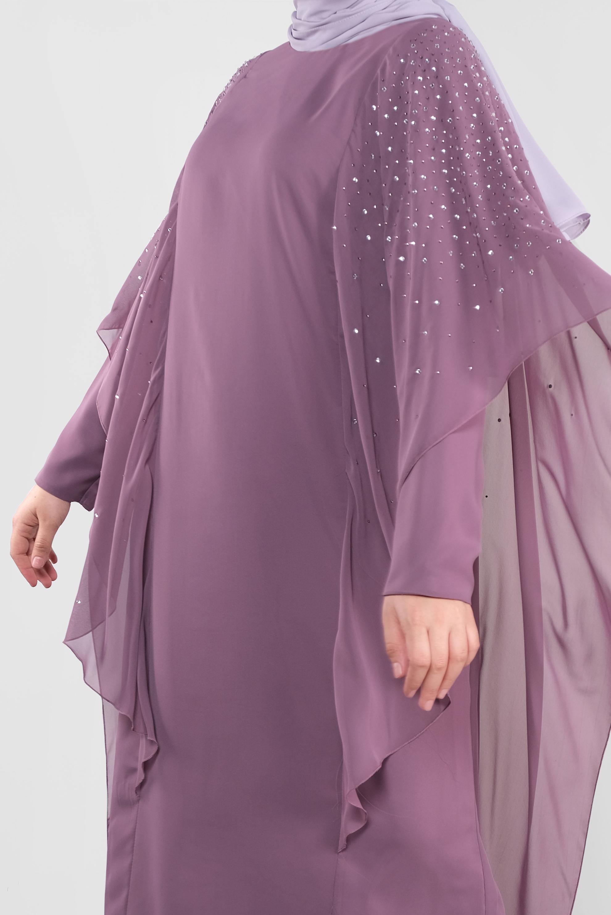 Hijab clothing PURPLE 50019 NEW MULTİ ŞİFON ABİYE 44/50 TEK46