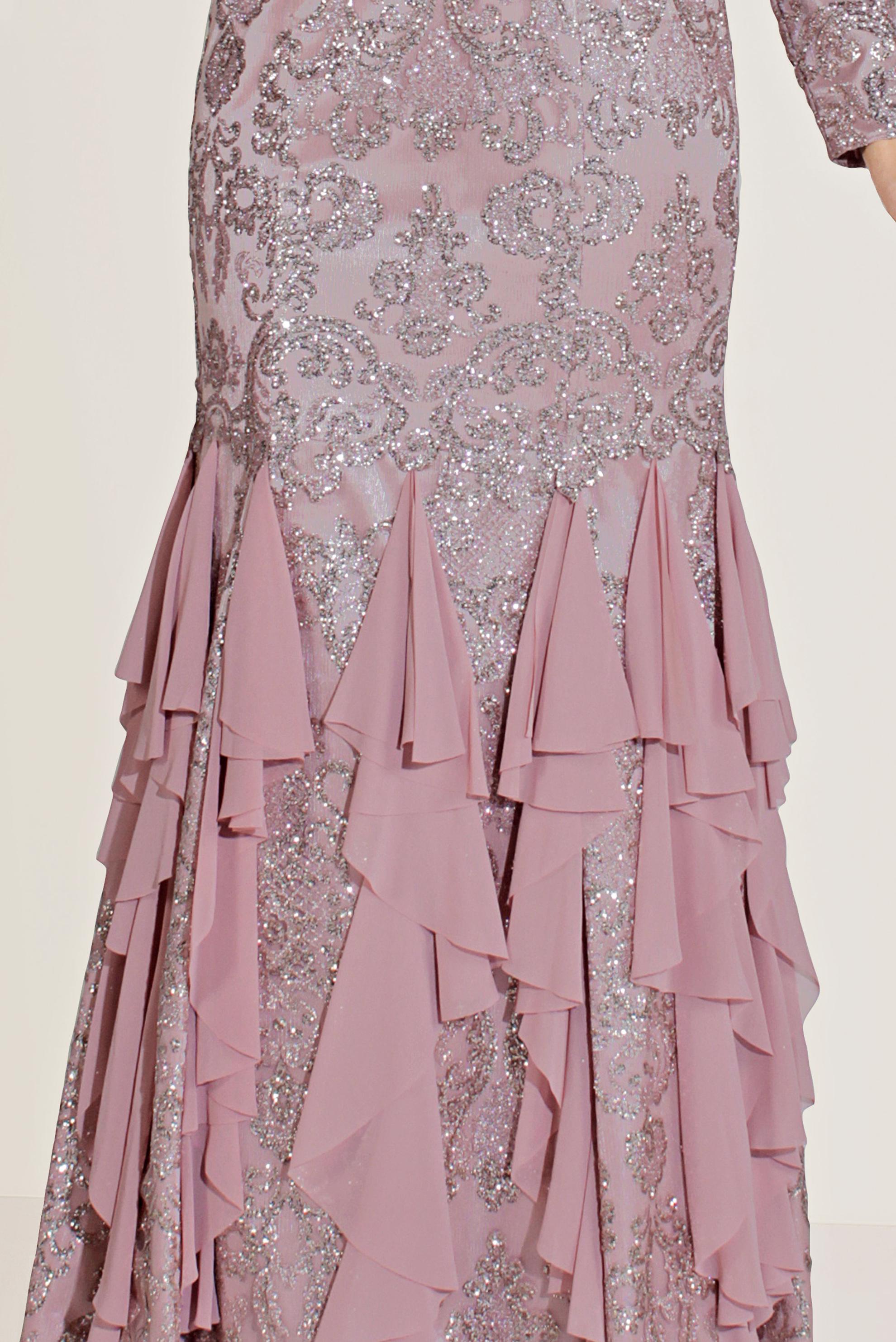 Tesettür giyim PUDRA MİX KUMAŞ BALIK KESİM ABİYE 50025 