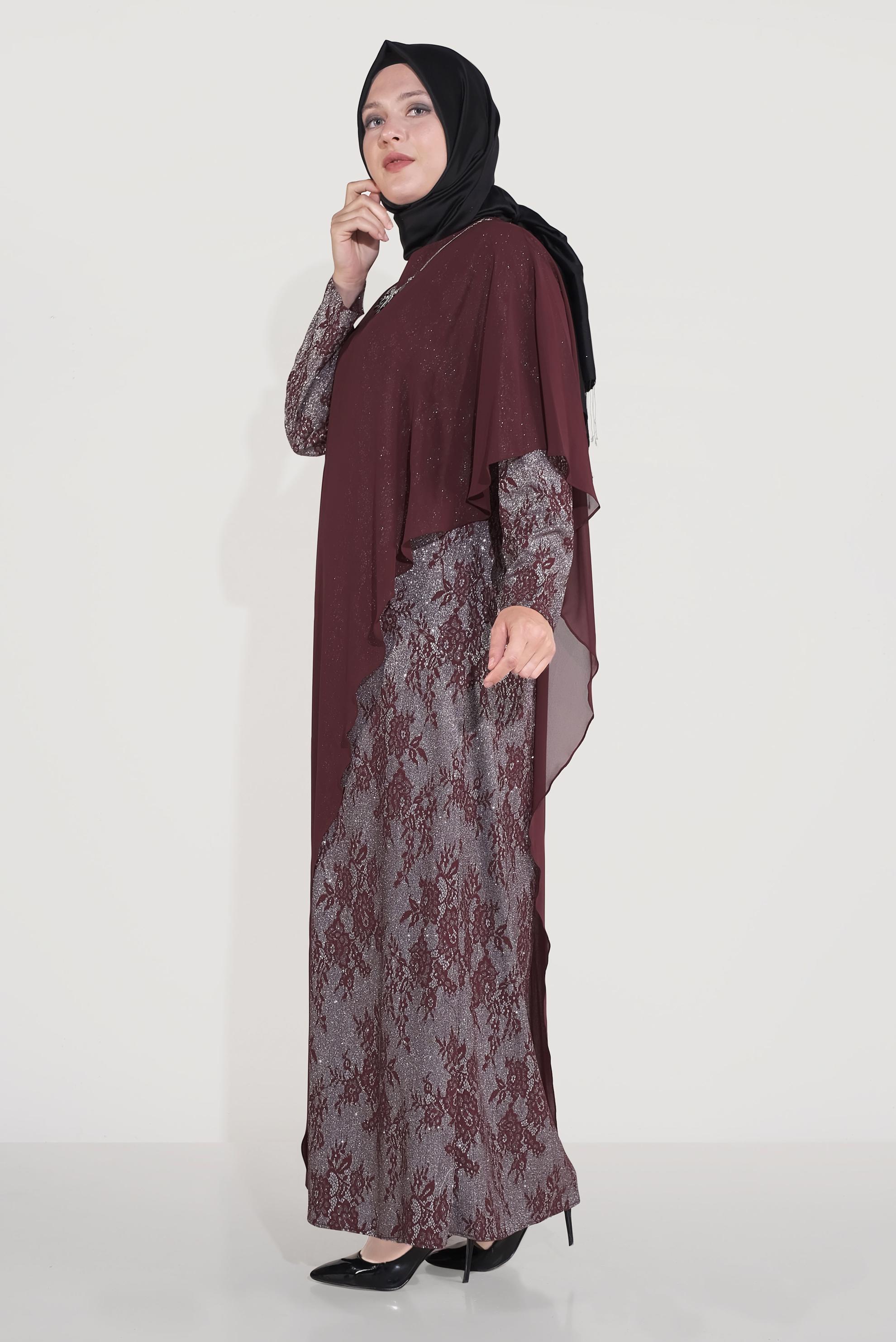 Vêtements hijab ROUGE BORDEAUX 50039 JULİAN 1987 ABİYE 44/48 TEK46
