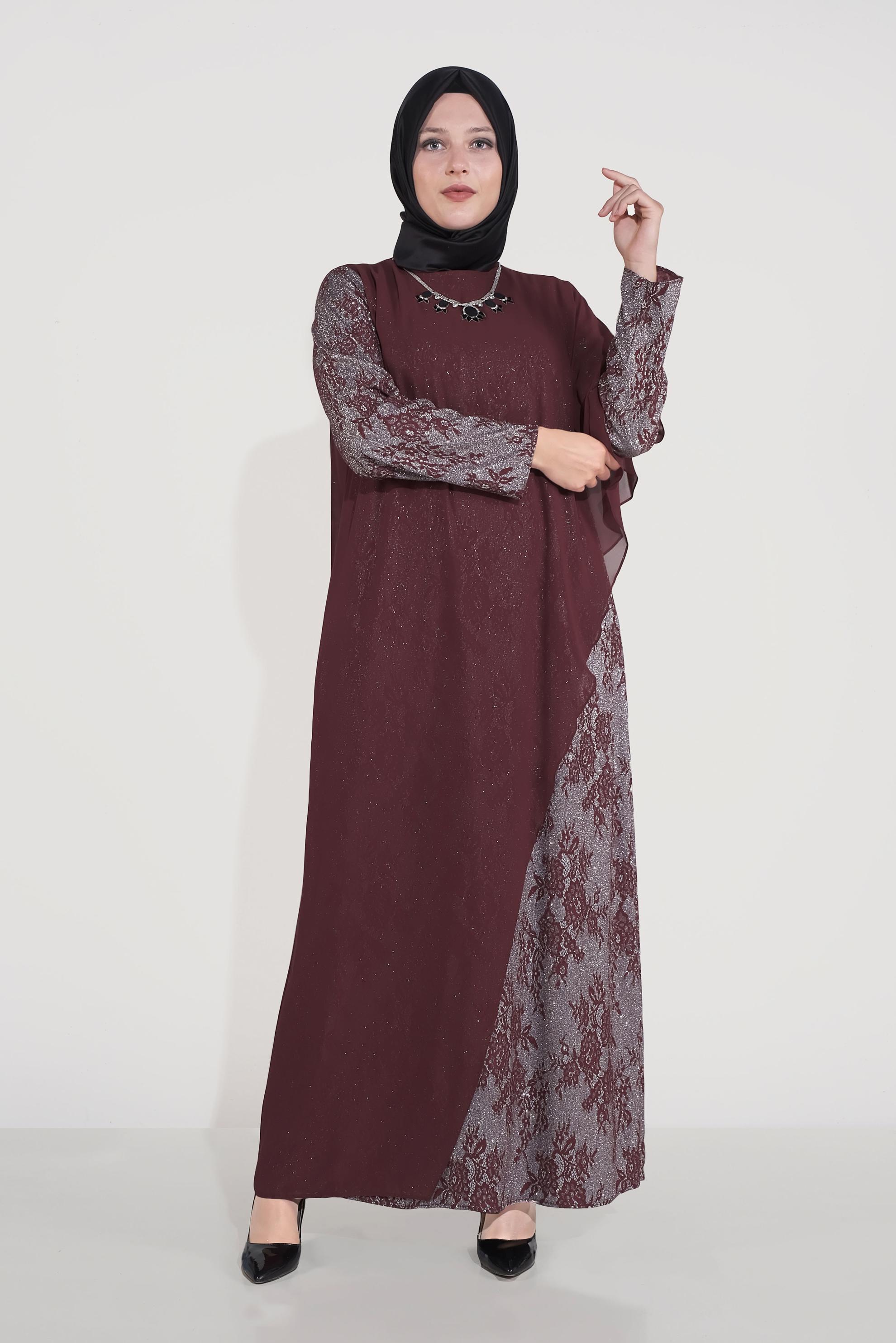 Vêtements hijab ROUGE BORDEAUX 50039 JULİAN 1987 ABİYE 44/48 TEK46