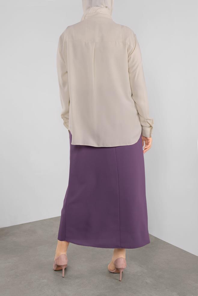 Vêtements hijab BEIGE TOP À EMBELLIE 20037  - ALVİNA