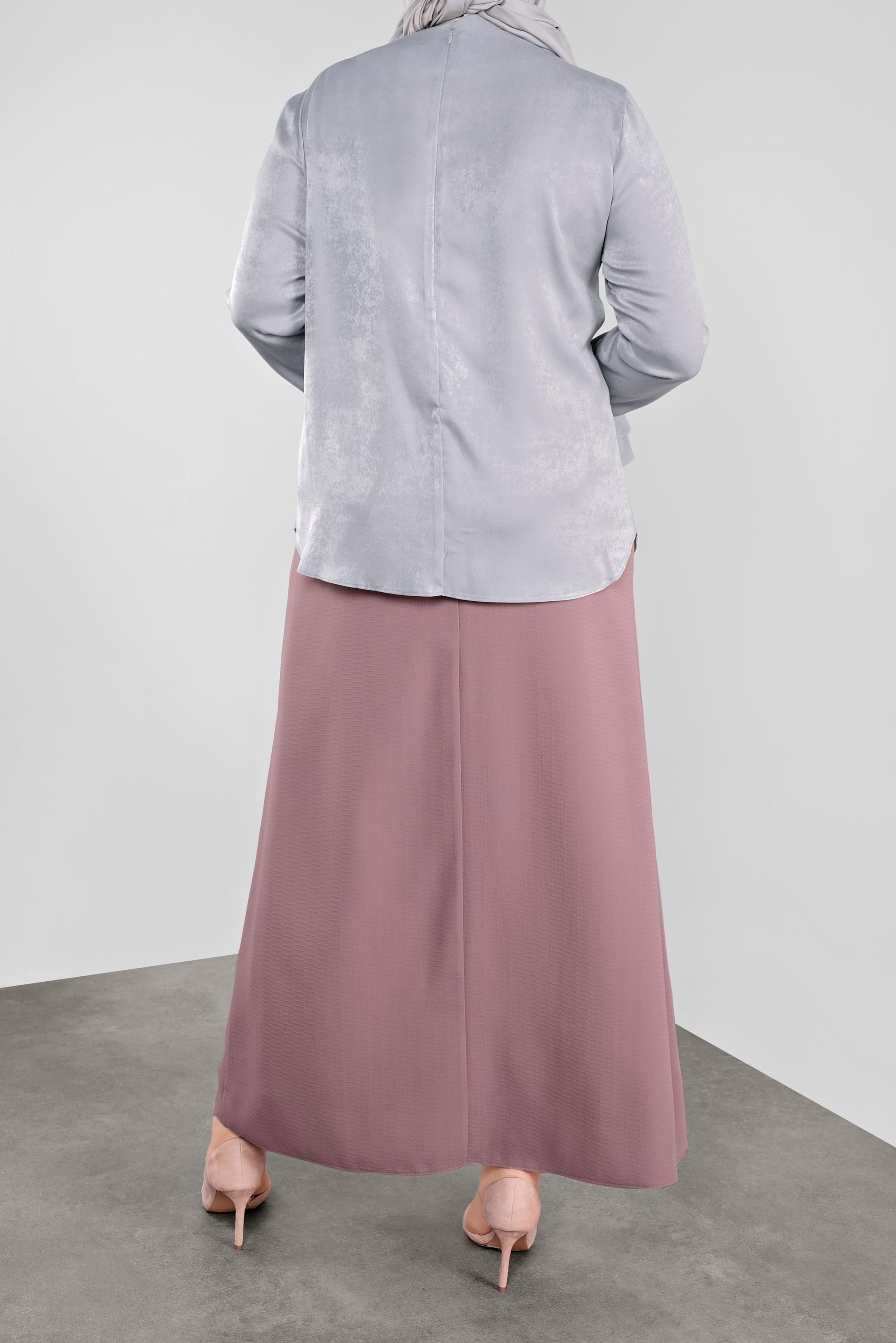 Vêtements hijab GRIS CHEMISIER À RUCHÉ 20039 