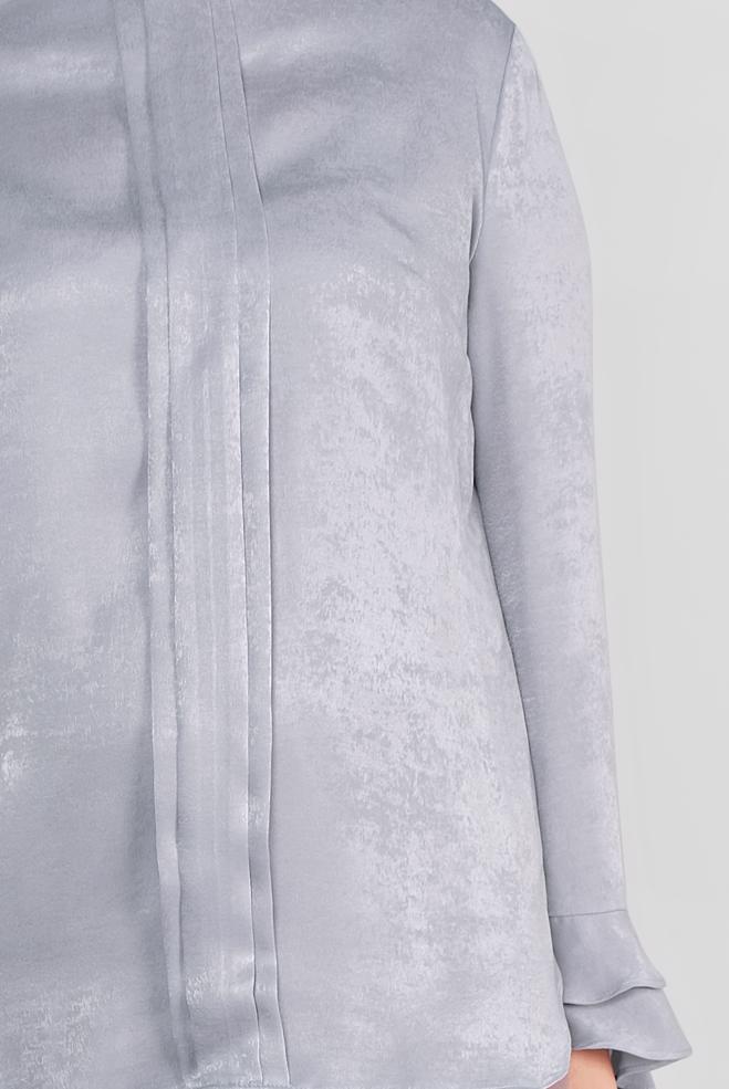 Vêtements hijab GRIS CHEMISIER À RUCHÉ 20039  - ALVİNA