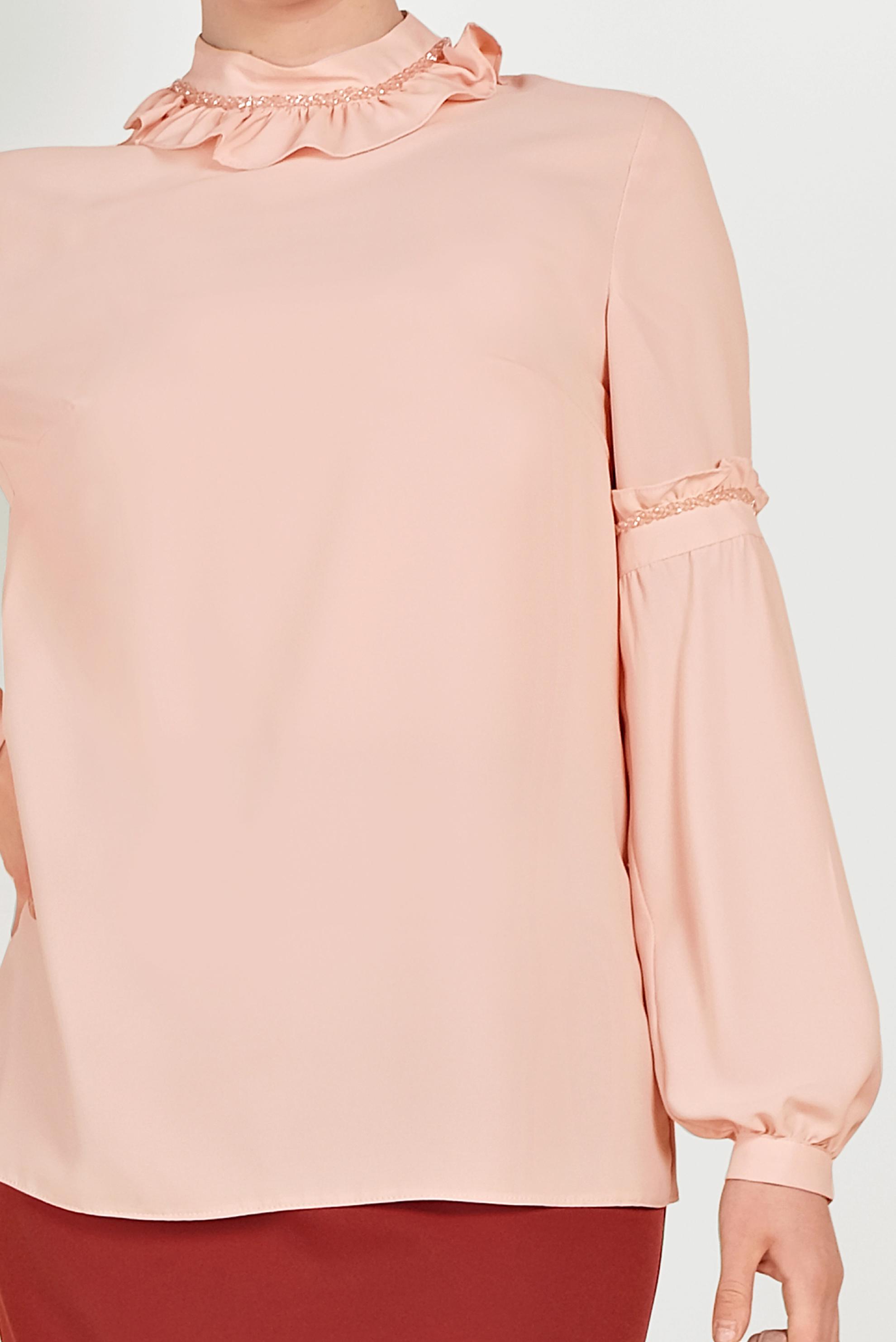 Hijab clothing POWDER RUFFLE DETAIL BLOUSE 40476 