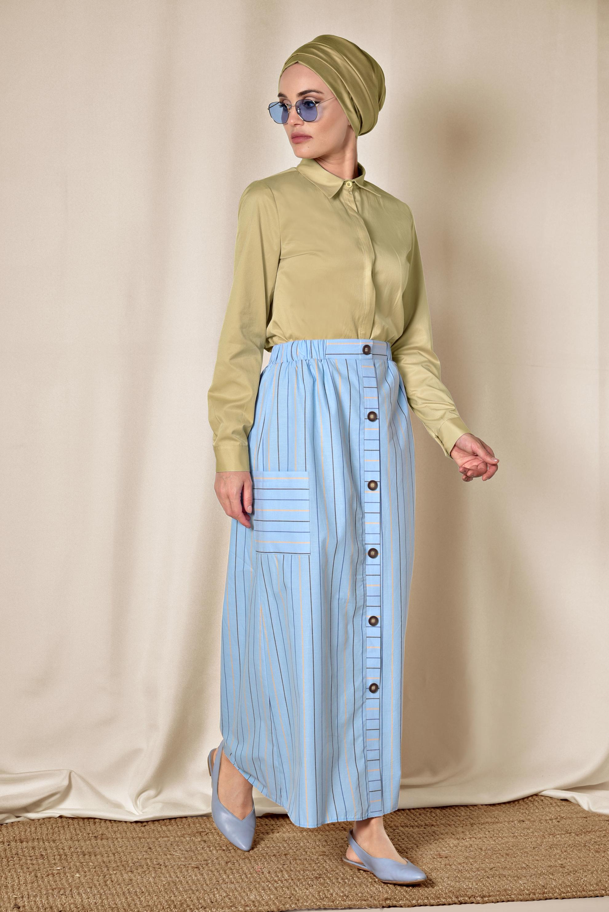 Hijab clothing YELLOW SATIN BLOUSE 4093 